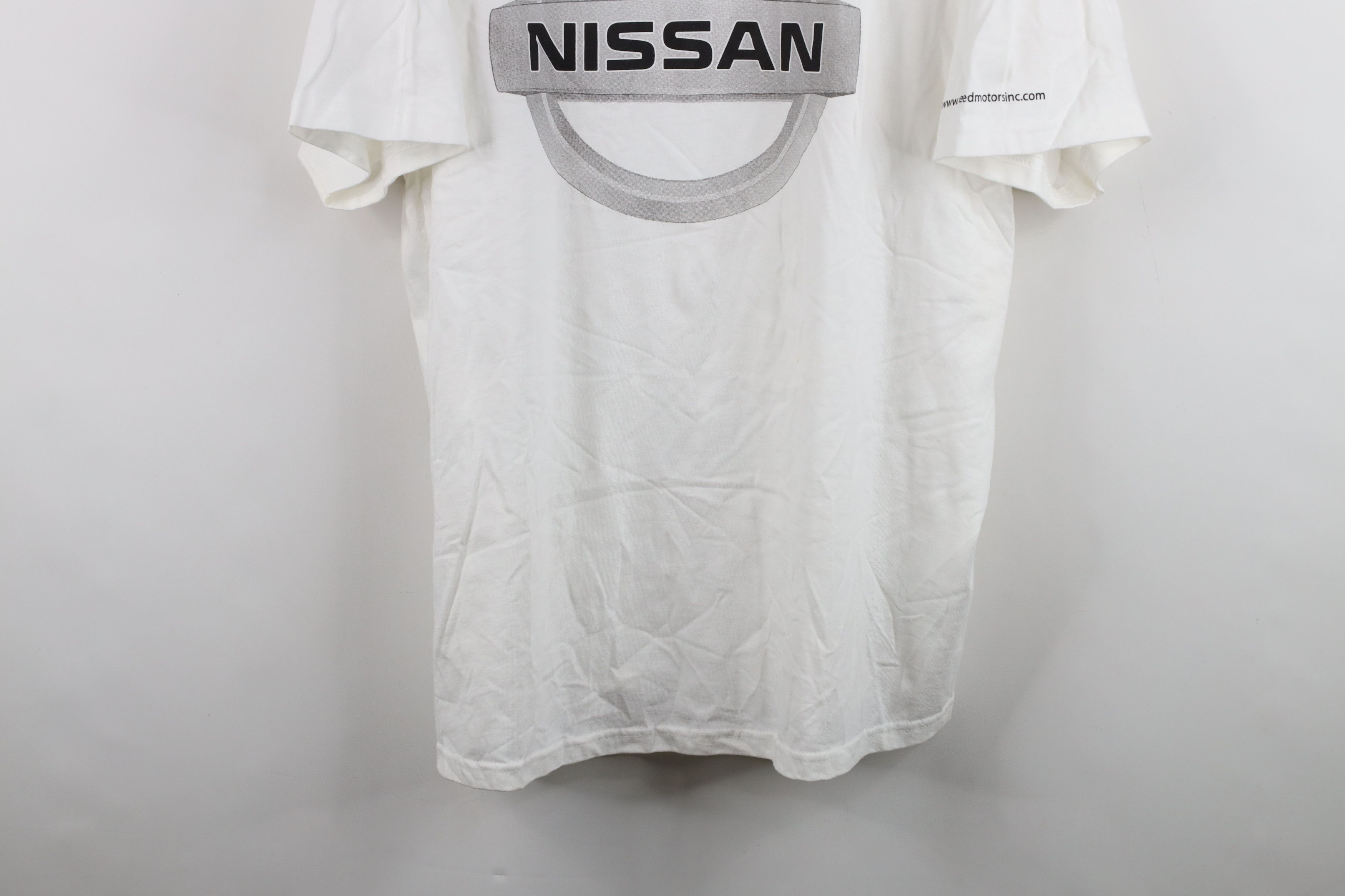 Champion Vintage 90s Champion Spell Out Nissan Motors T-Shirt White Size US XL / EU 56 / 4 - 3 Thumbnail