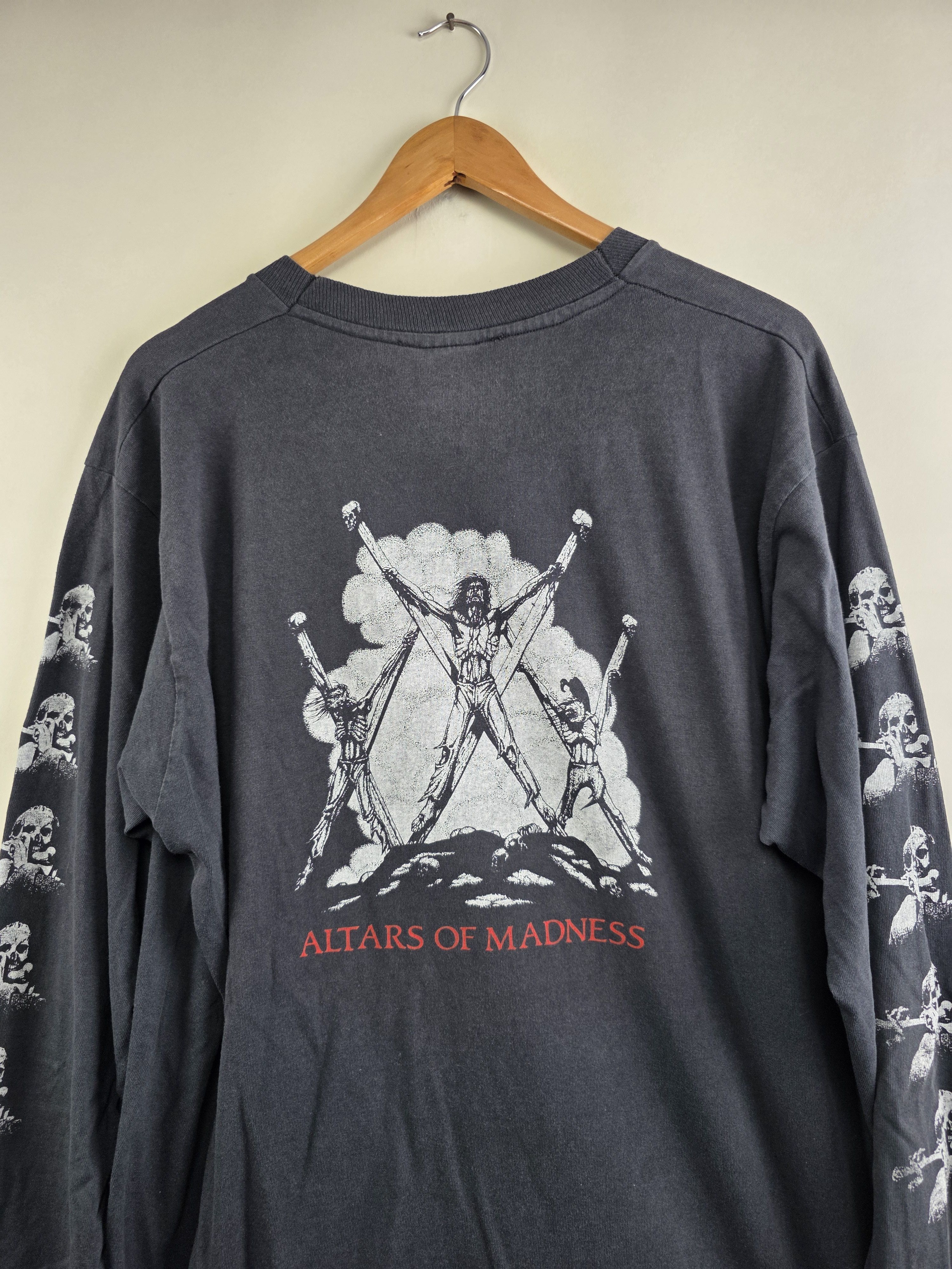 Band Tees × Vintage 1990 Earache Morbid Angel Altars of Madness Long-sleeve Size US XL / EU 56 / 4 - 7 Thumbnail
