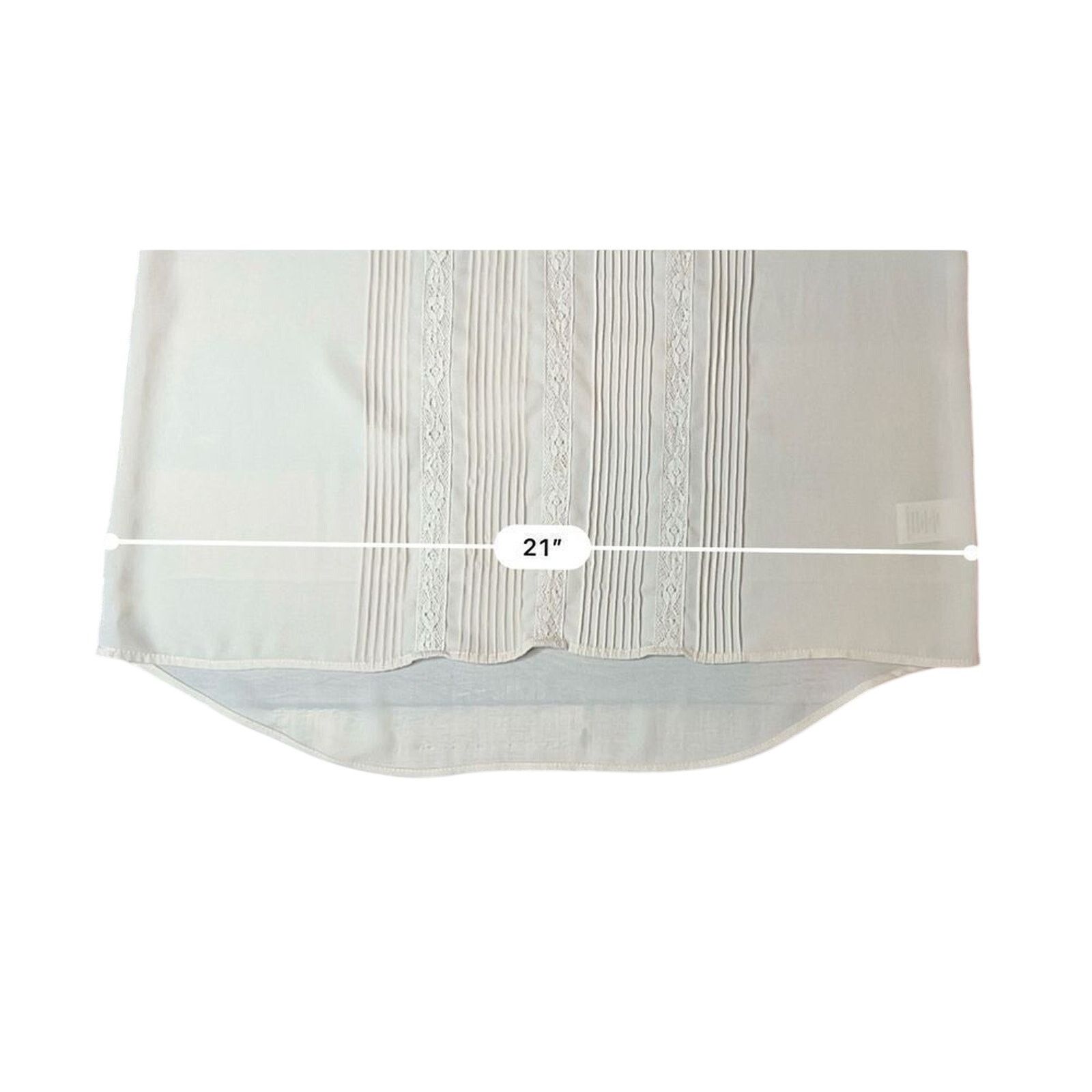 Other Daniel Rainn Sheer Pleated Cream Blouse MEDIUM Cottage Size M / US 6-8 / IT 42-44 - 7 Thumbnail