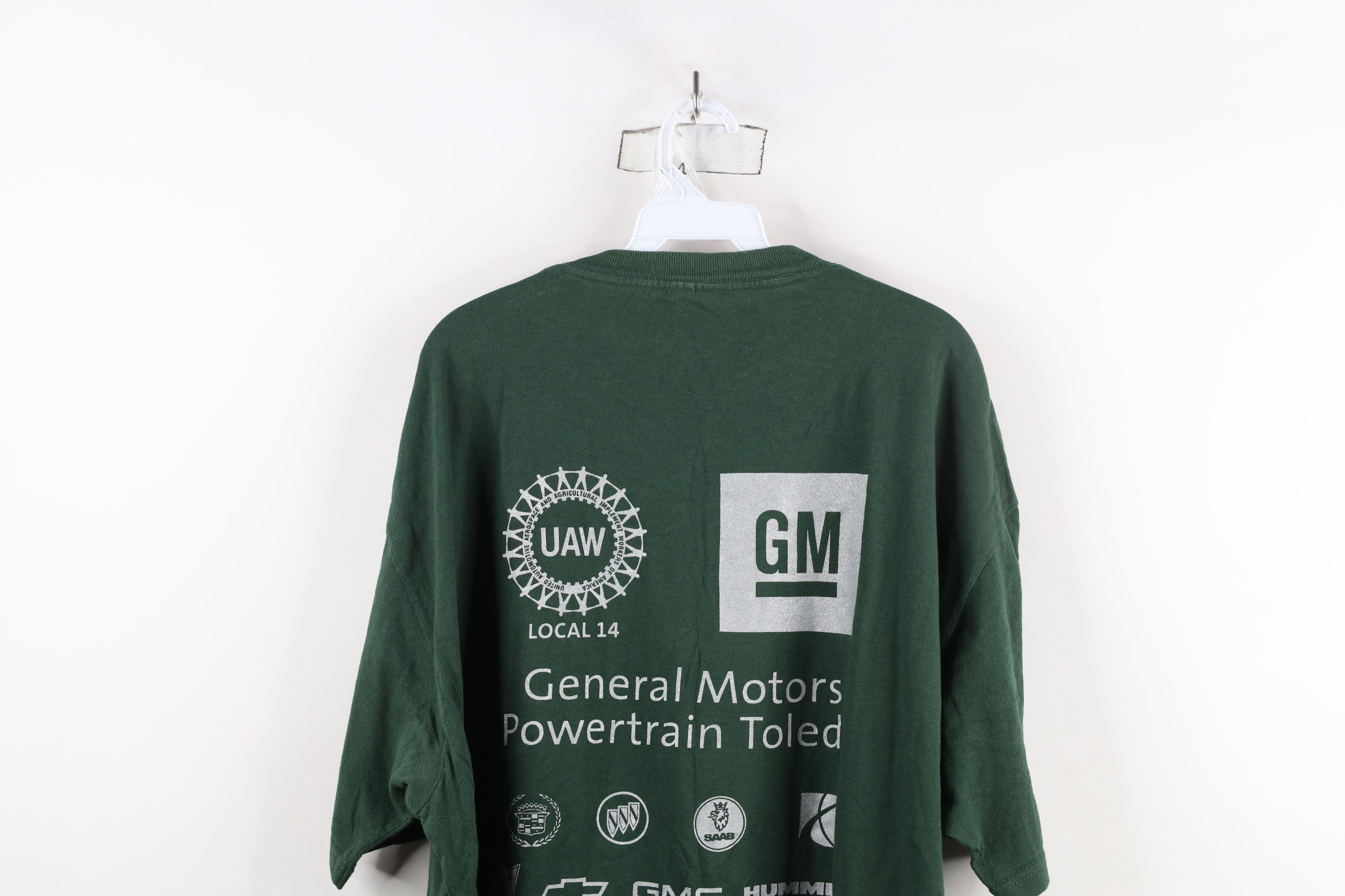 Vintage Vintage 90s Y2K Union Made Motors UAW Powertrain T-Shirt USA Size US XXL / EU 58 / 5 - 12 Thumbnail