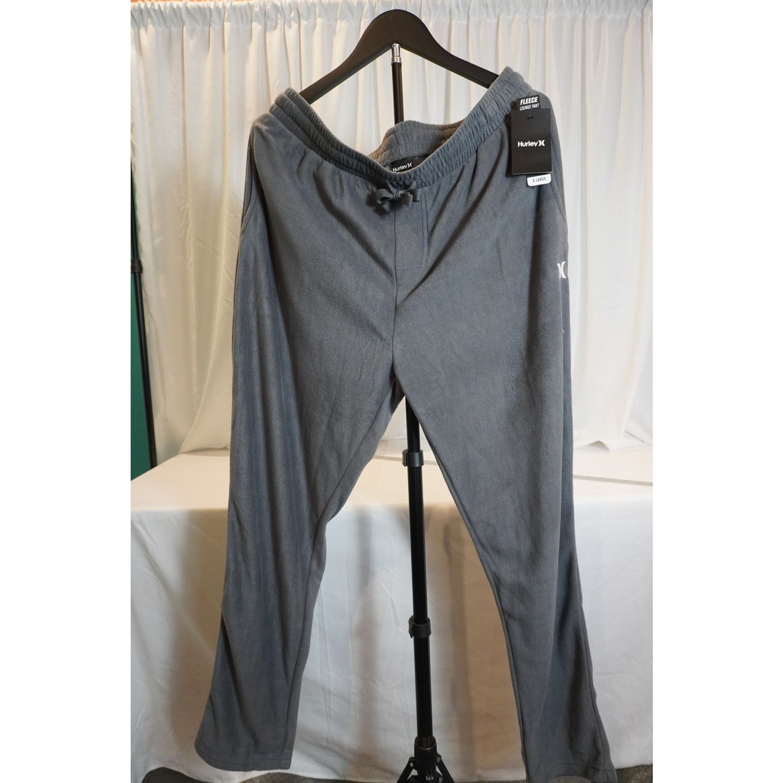 Hurley Hurley Fleece Lounge Pants Gray Sweatpants Drawstring Size US 30 / EU 46 - 1 Thumbnail
