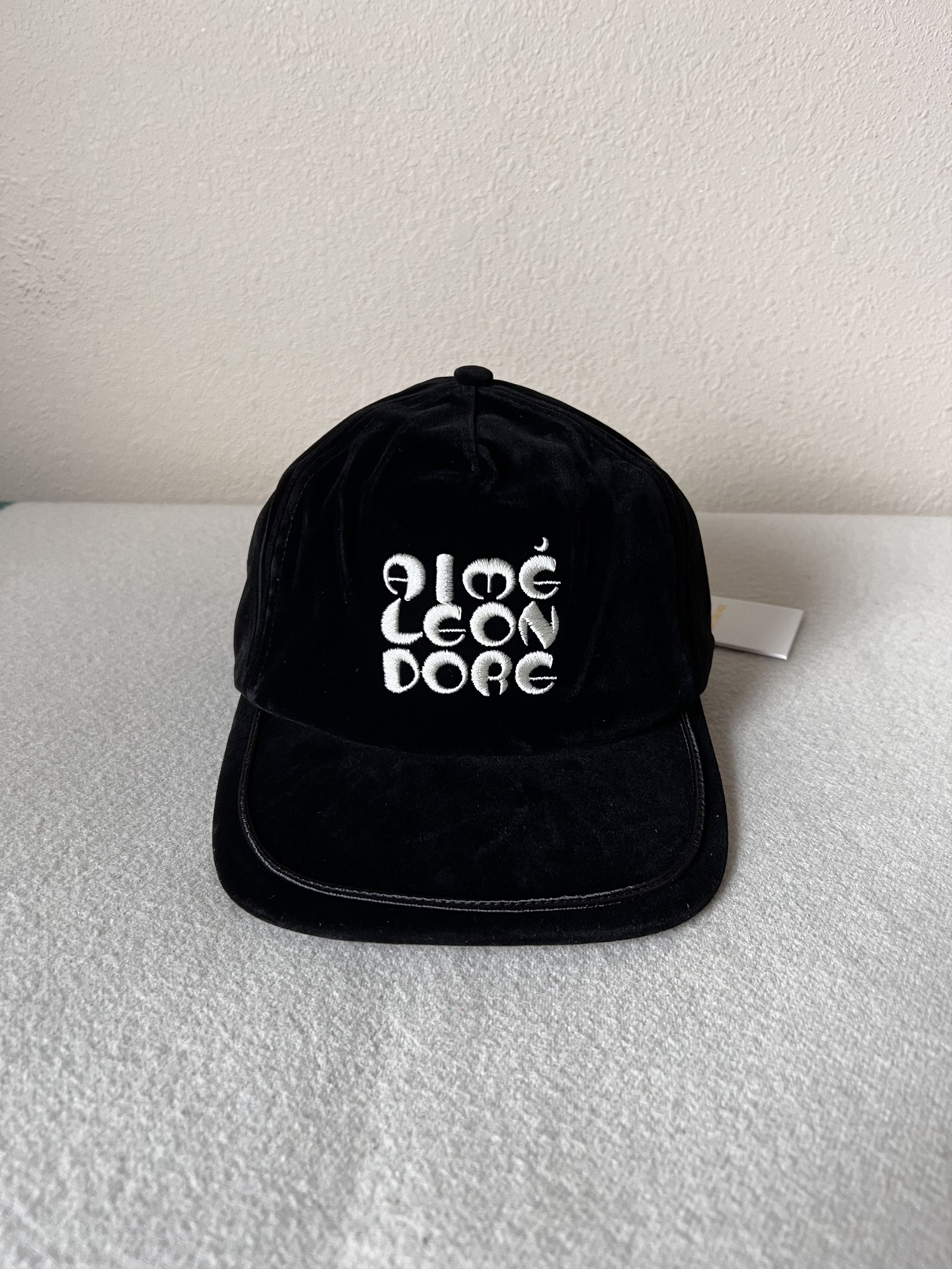 Aime Leon Dore Aime Leon Dore Stacked Logo Velour Hat in Black