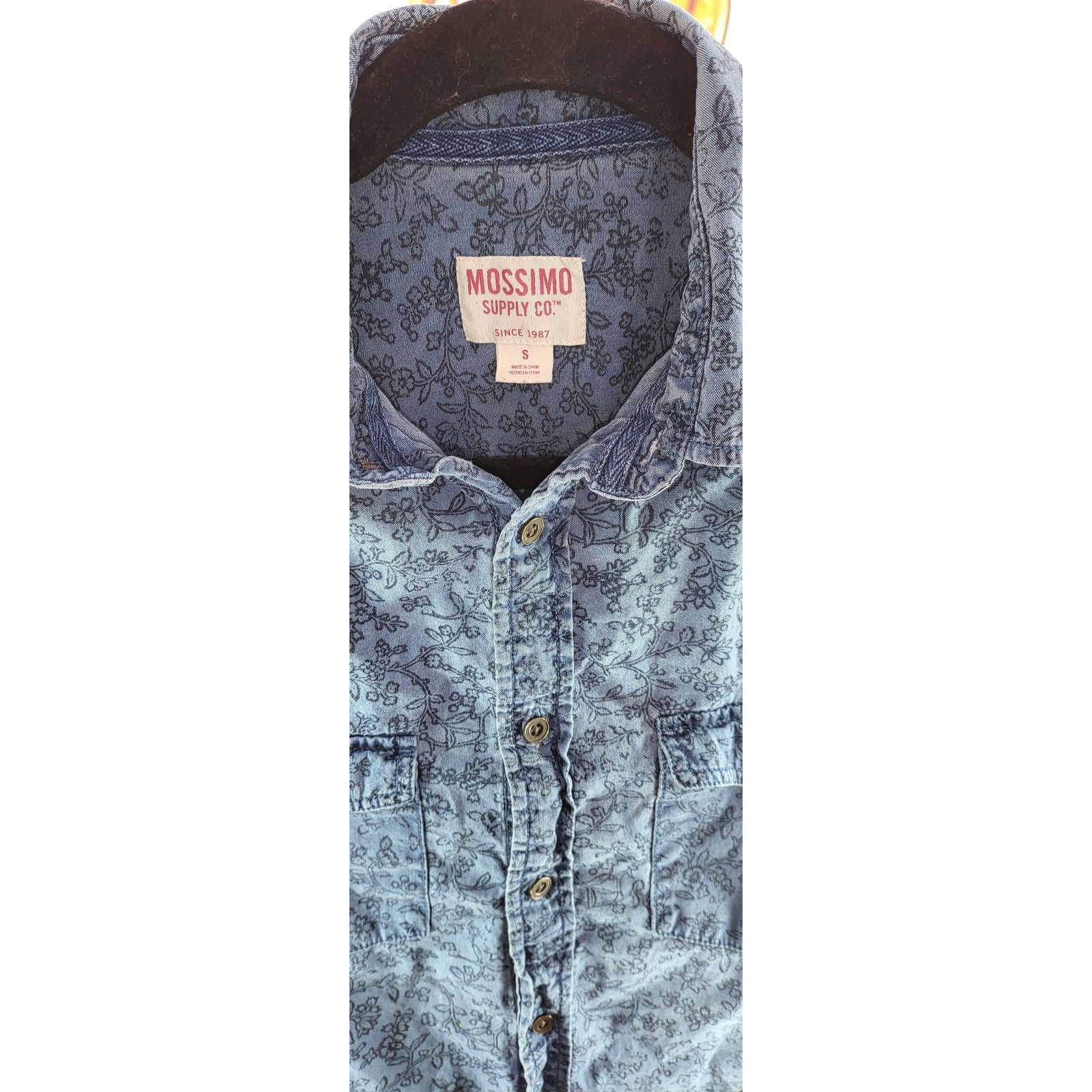 Mossimo Mossomo Blue Paisley print long sleeve button down Small Size US S / EU 44-46 / 1 - 7 Thumbnail