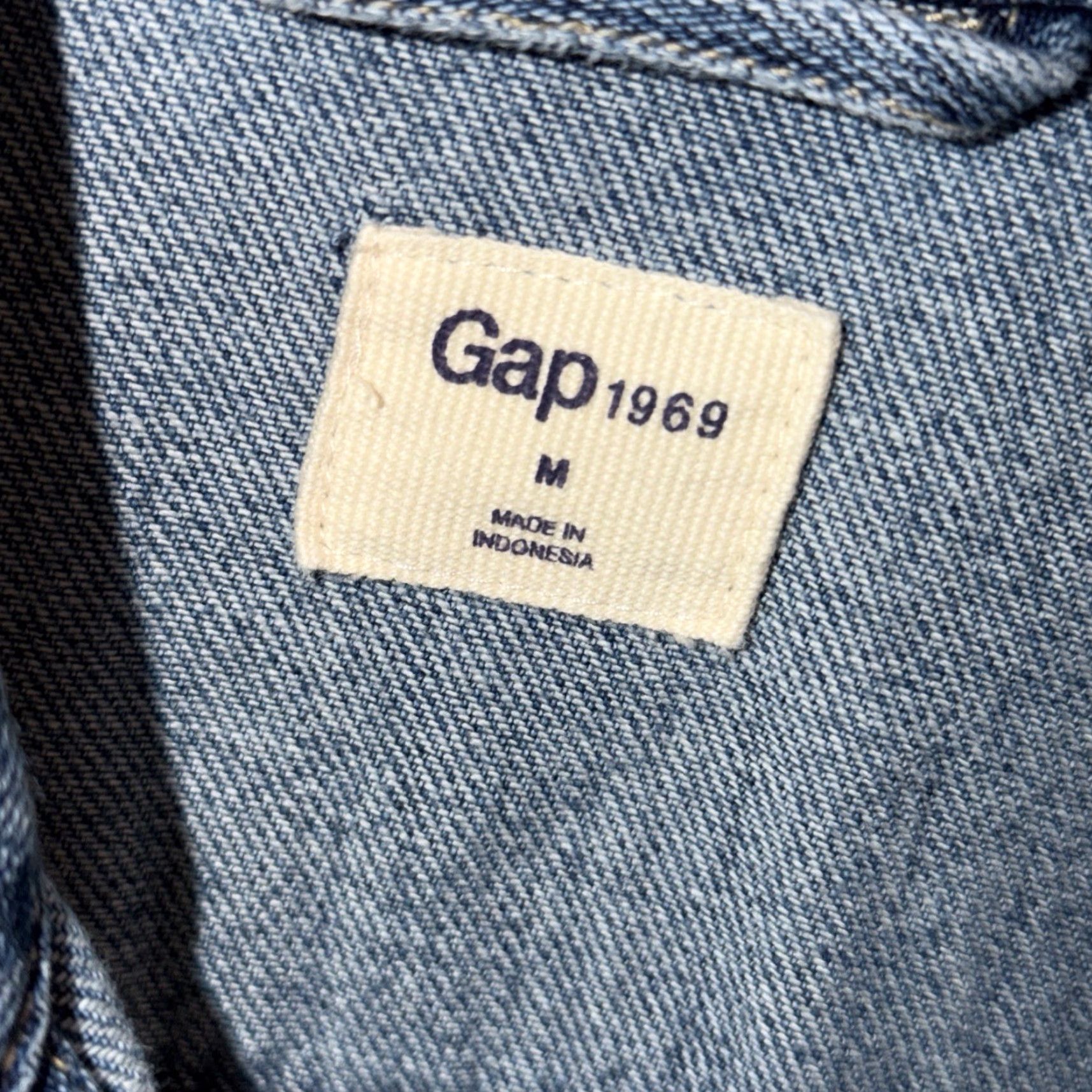 Gap VINTAGE Gap 1969 BLUE DENIM Shirt DRESS long sleeved button front Collar Flap Pockets M Size M / US 6-8 / IT 42-44 - 4 Thumbnail