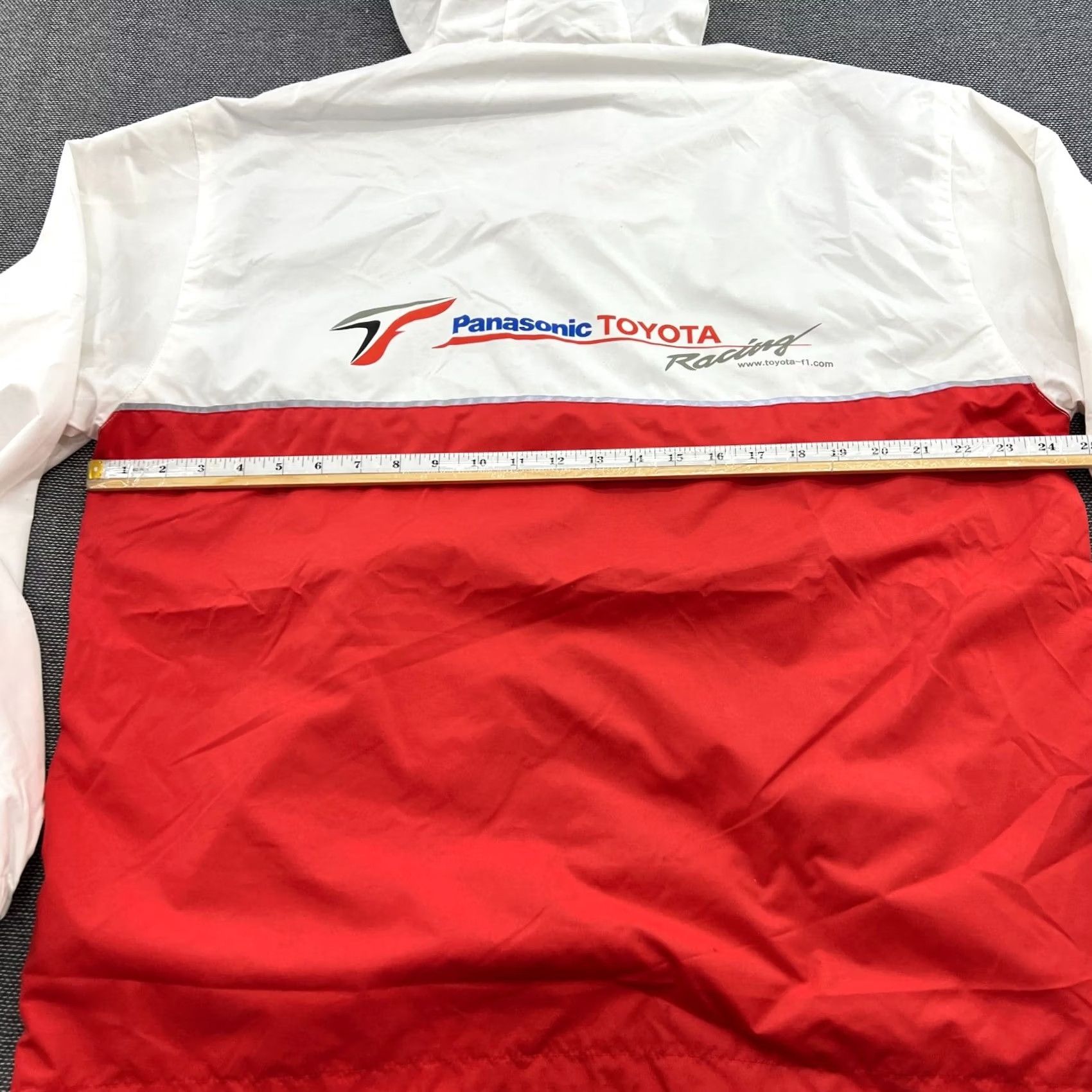 Vintage Panasonic Toyota Racing Team F1 Formula One Mens Jacket Hooded Anorak Windbreaker Large Multi XS? Size US L / EU 52-54 / 3 - 5 Thumbnail