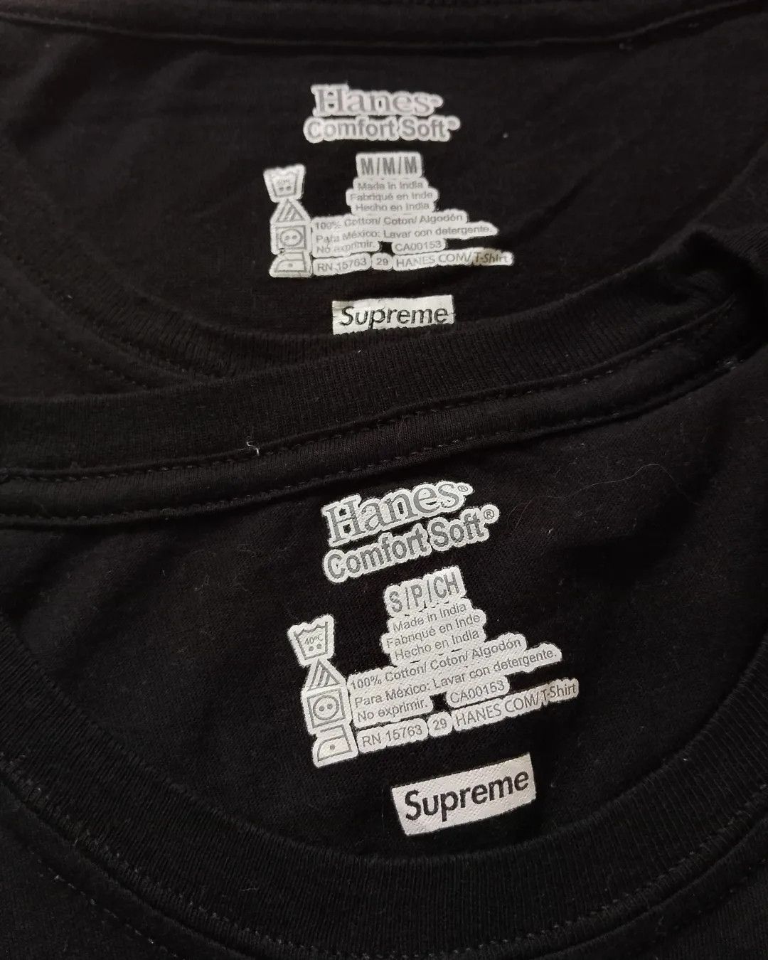 Hanes Supreme Hanes X Supreme Blank Tshirt Black 2 Pcs Grailed