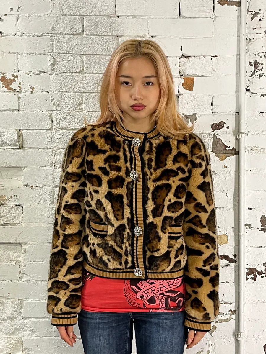 Dolce & Gabbana AW2021 Dolce & Gabbana Leopard Print Fur Bomber Cardigan Jacket Size S / US 4 / IT 40 - 2 Thumbnail