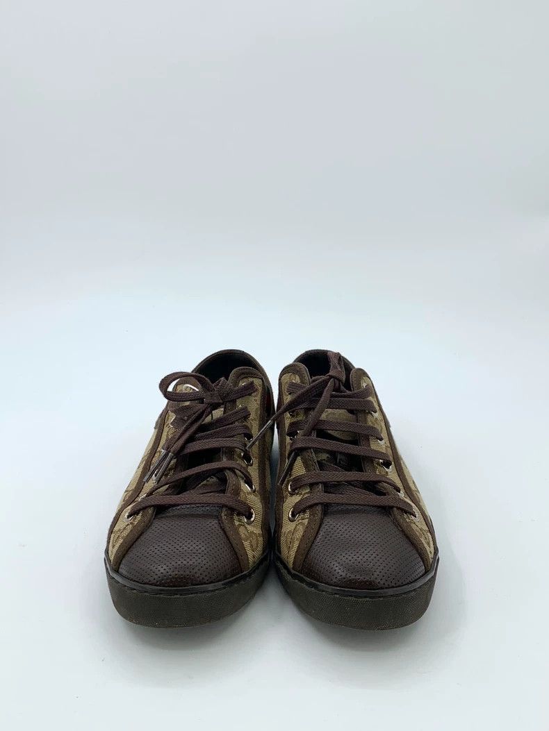 Gucci Gucci Size 35.5 Ebony old flower full print lace-up casual Size US 5 / EU 37 - 3 Thumbnail