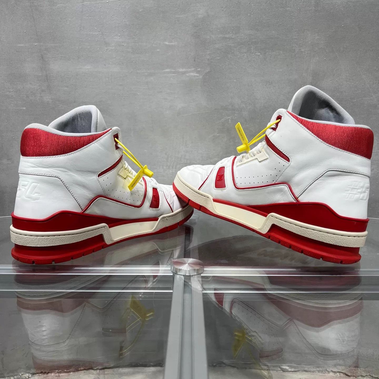 Louis Vuitton LV Trainer City Excl White/Red UK9.5 43.5 Size US 10.5 / EU 43-44 - 5 Thumbnail