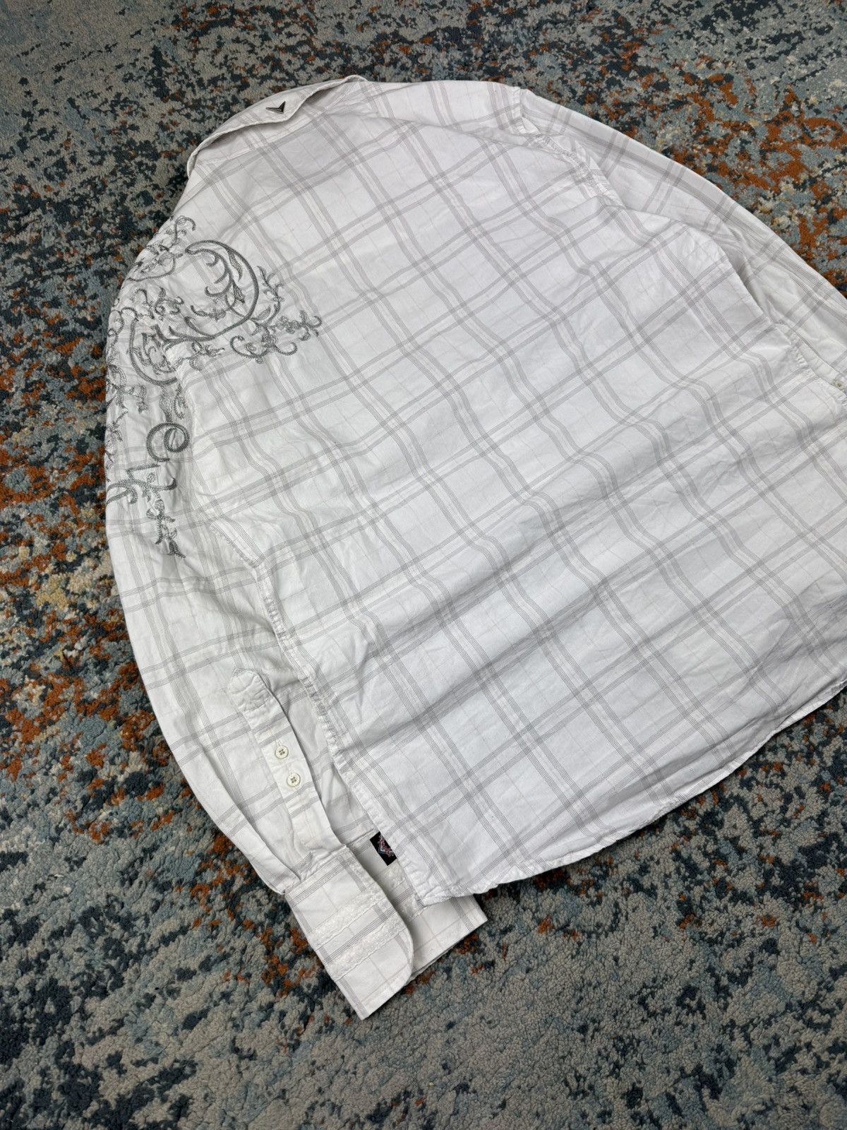 Fender Vintage Y2K Fender embroidered floral flower checked shirt Size US M / EU 48-50 / 2 - 4 Thumbnail