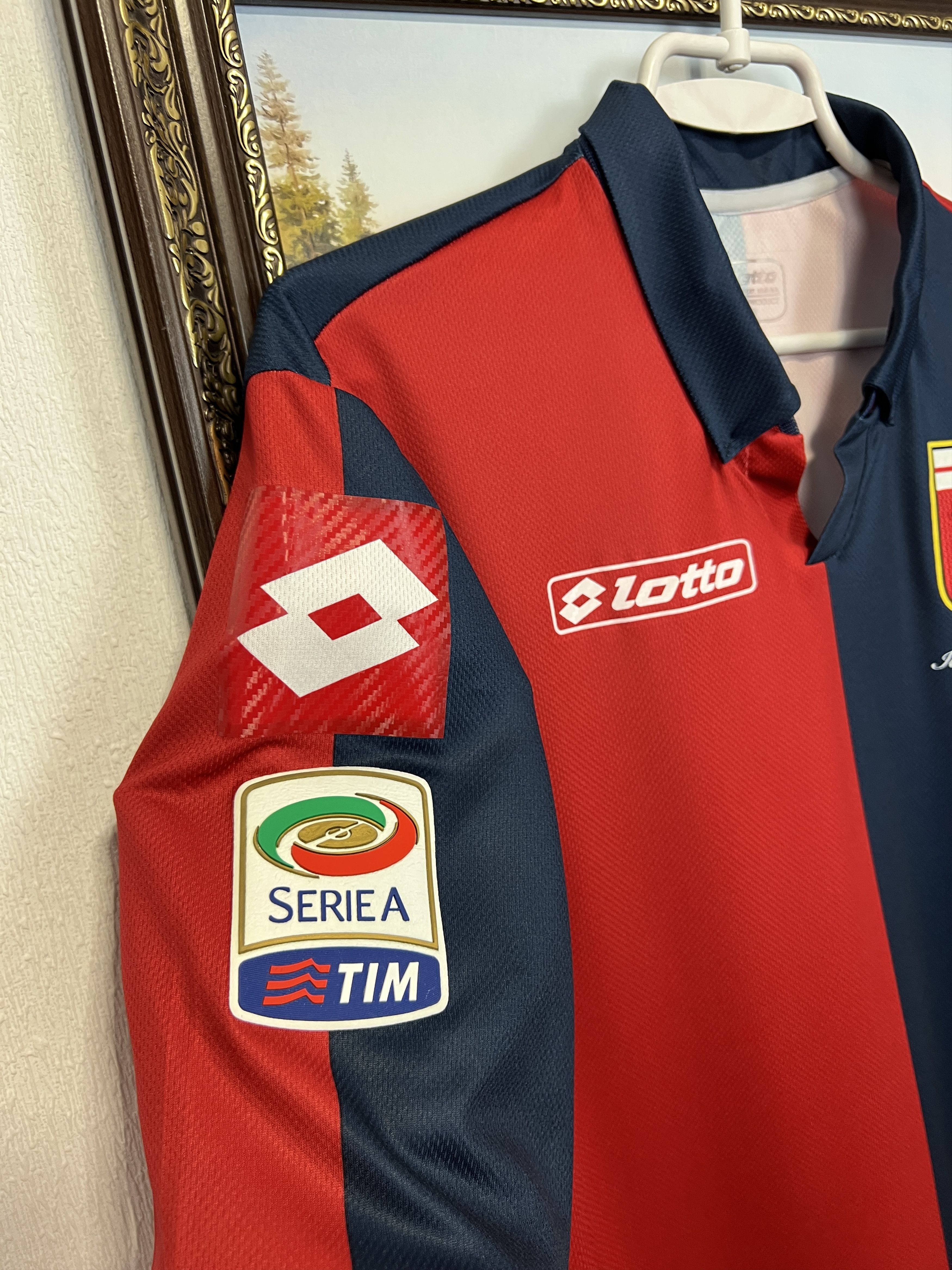 Lotto Sport Genoa CFC Home football shirt Soccer Jersey Maglia Trikot Size US L / EU 52-54 / 3 - 5 Thumbnail