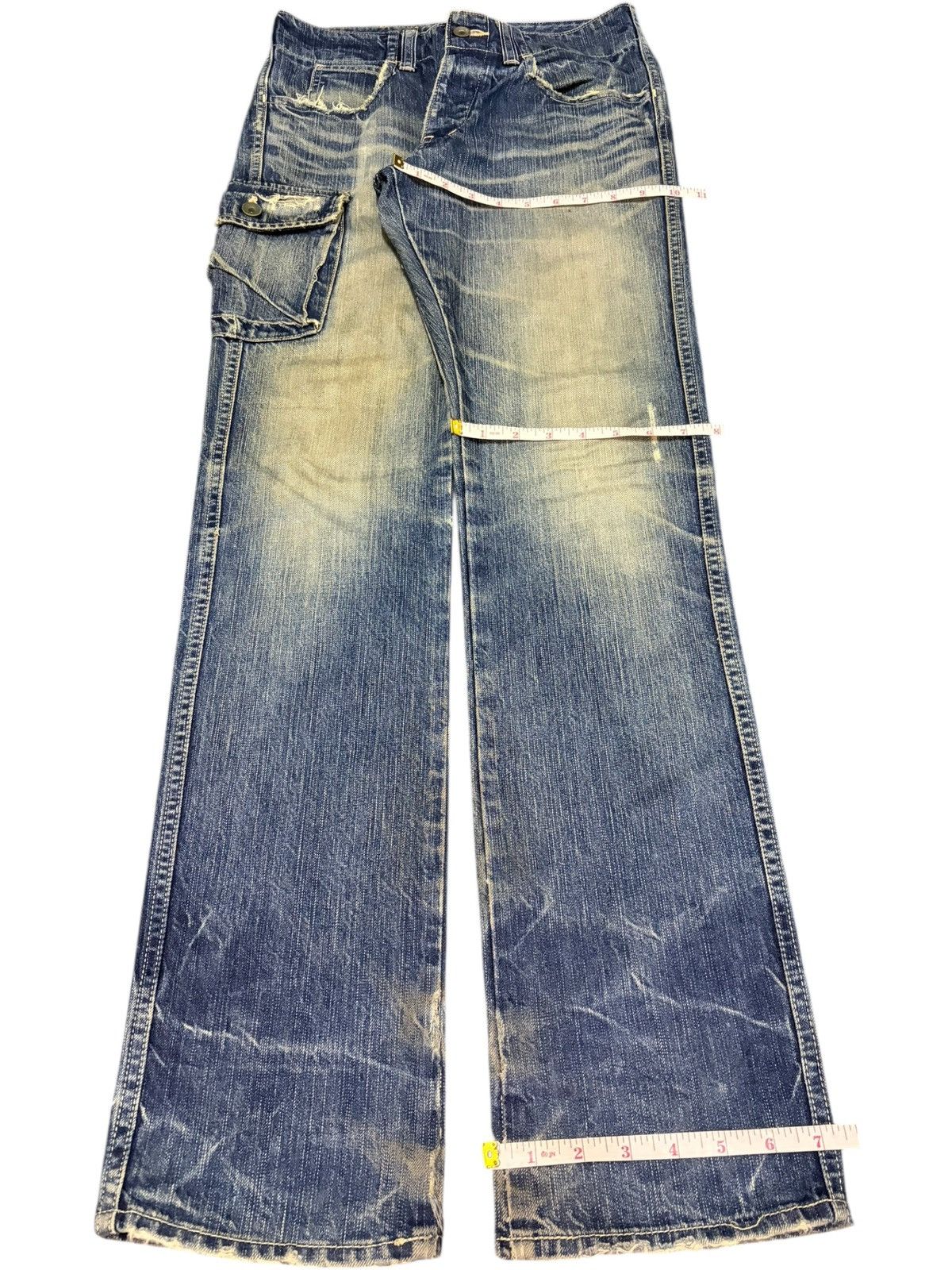 Johnbull Vintage Japanese Johnbull Distressed Cargo Jeans Size 28" / US 6 / IT 42 - 8 Thumbnail