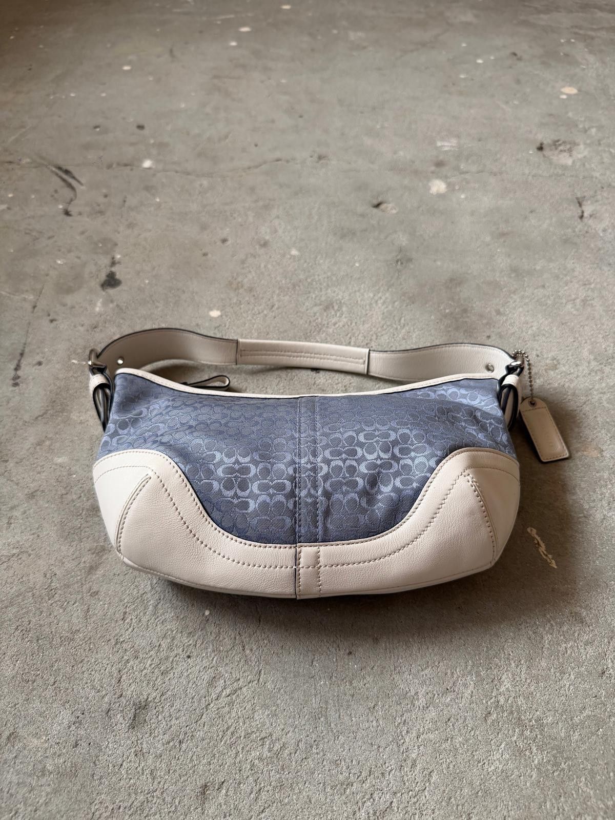 Coach Coach Signature Mini Sufflette Shoulder Bag Blue/White Size ONE SIZE - 8 Thumbnail