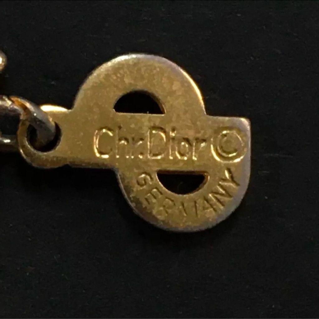 Dior Vintage Dior CD logo crystal rhinestones necklace Size ONE SIZE - 5 Thumbnail
