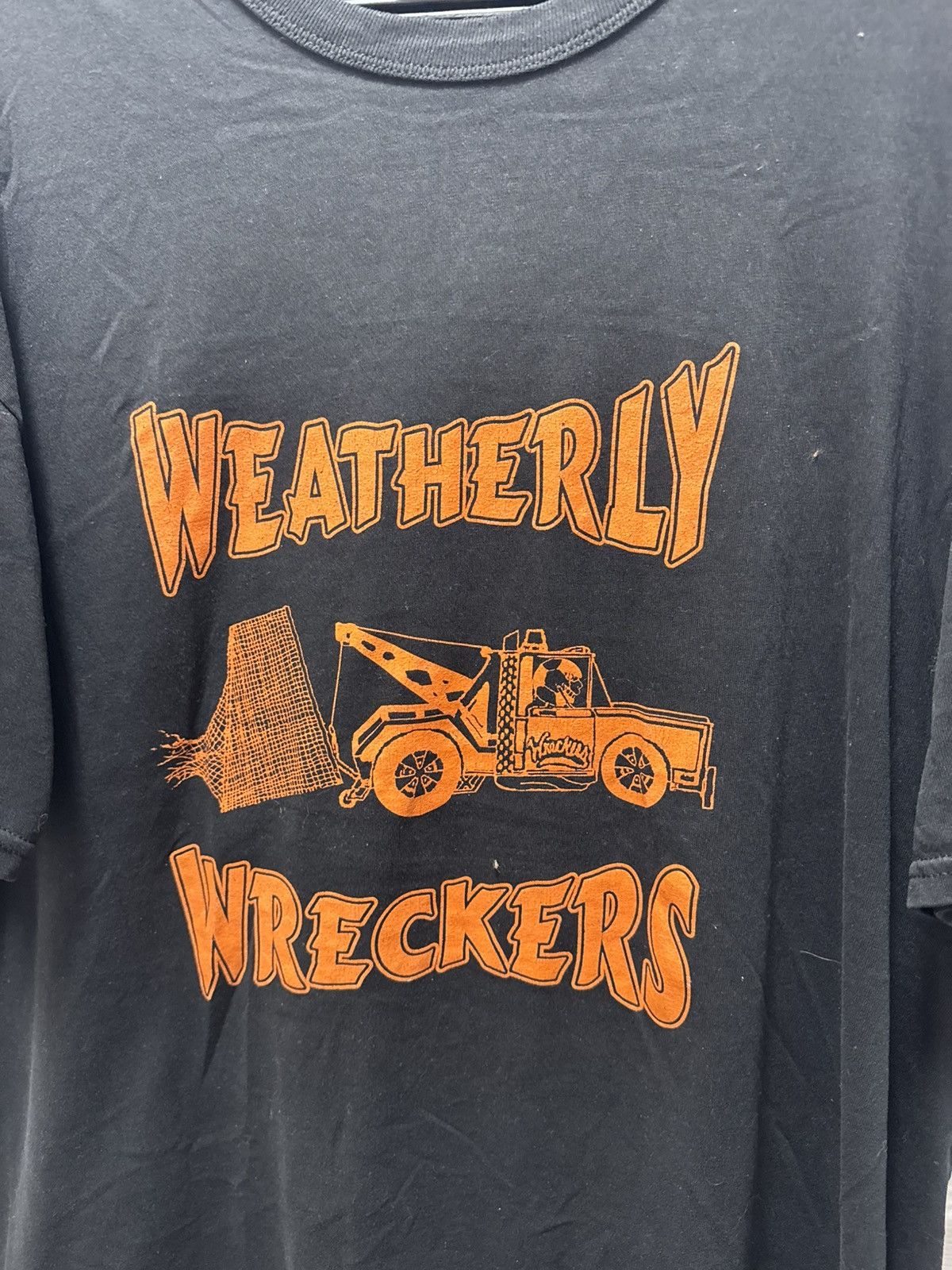 Vintage Vintage Black Shirt "Weatherly Wreckers" Custom Size US XL / EU 56 / 4 - 2 Thumbnail