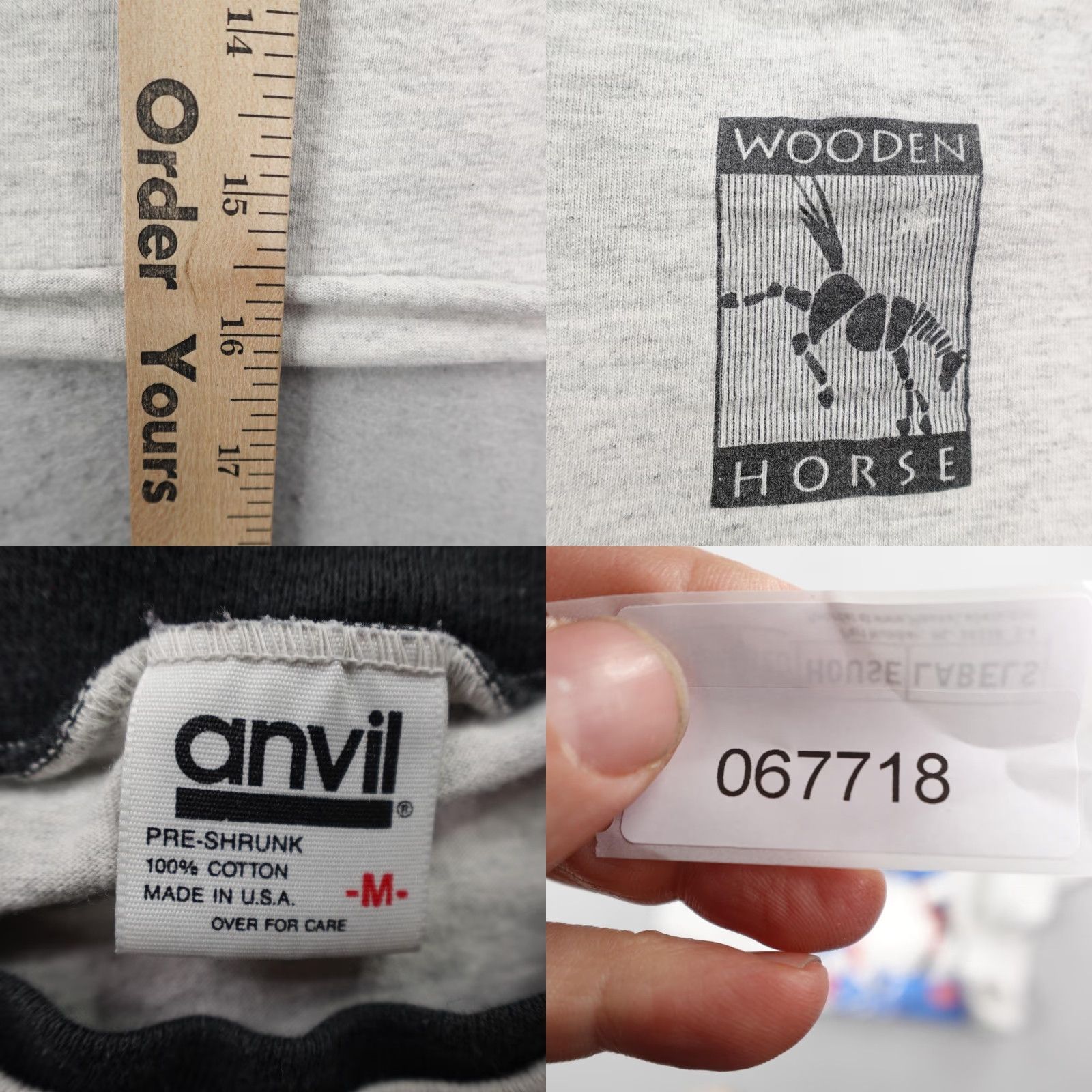 Anvil VINTAGE USPC Championships Shirt Womens Medium Gray Crop Top Horse Pony Club 90s Size M / US 6-8 / IT 42-44 - 8 Thumbnail