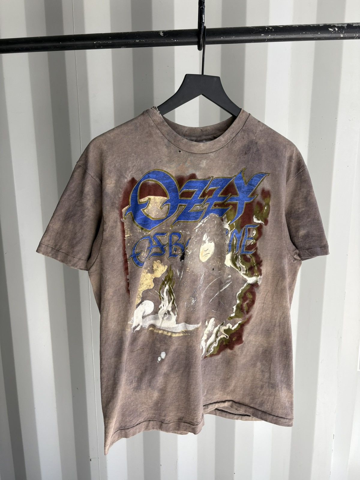 Band Tees Vintage Ozzy Osbourne Shirt Faded Distressed Grunge Thrashed Size US L / EU 52-54 / 3 - 1 Thumbnail