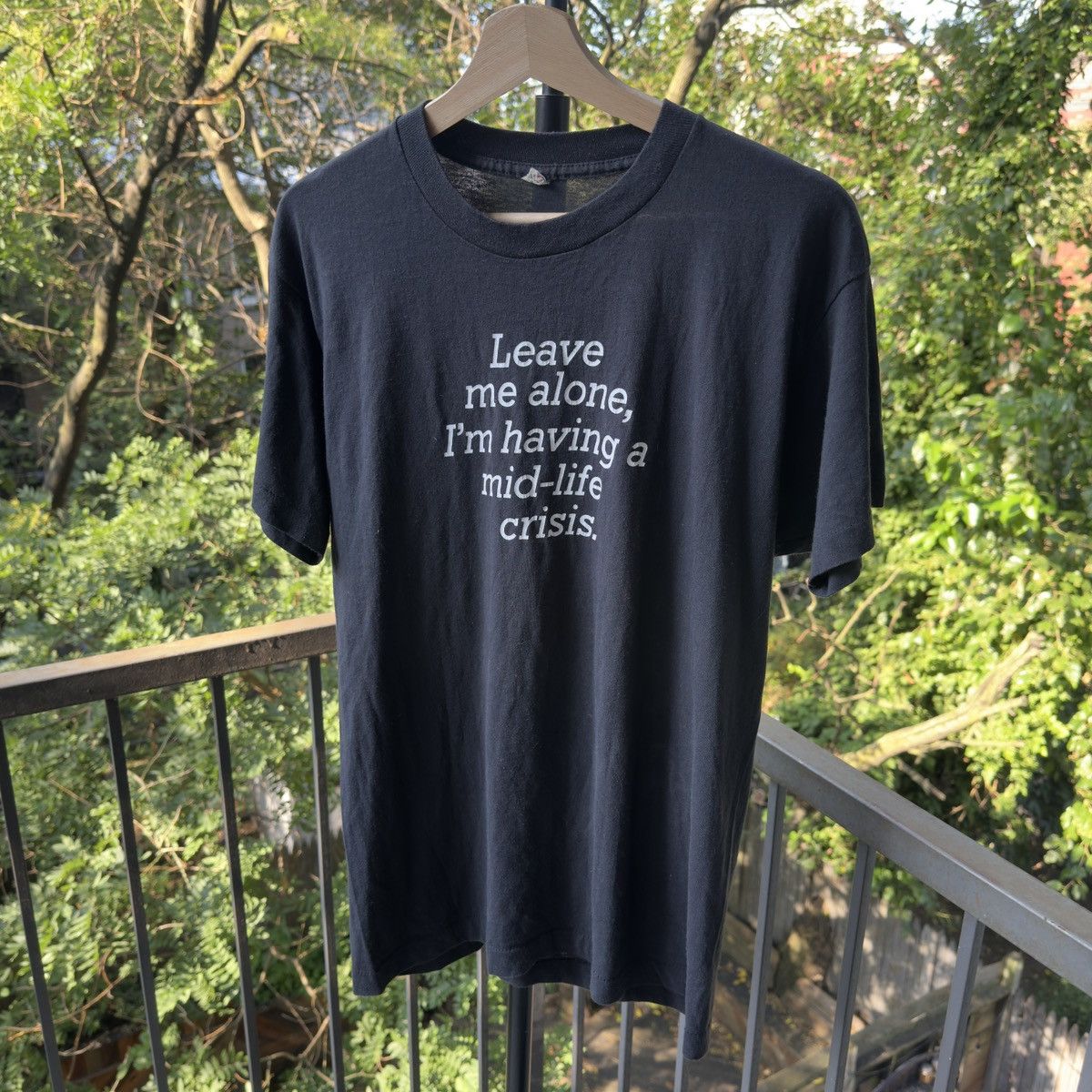 80s Mid Life Crisis Tee Faded Thrashed Paper Thin ERD Grunge