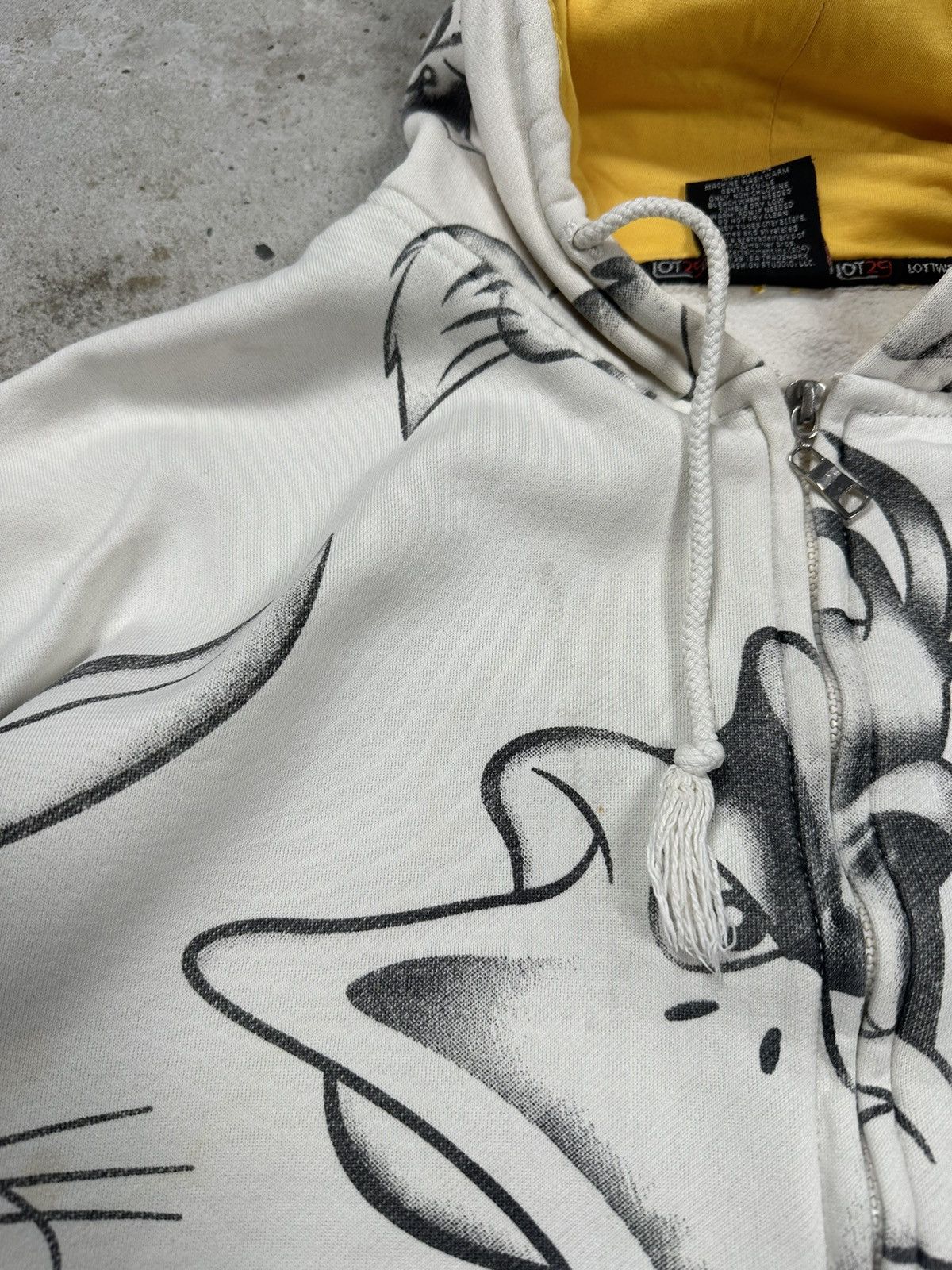Vintage × Warner Bros Vintage y2k Lot 29 Looney Tunes All Over Print Boxy Hoodie Size US XXL / EU 58 / 5 - 8 Thumbnail
