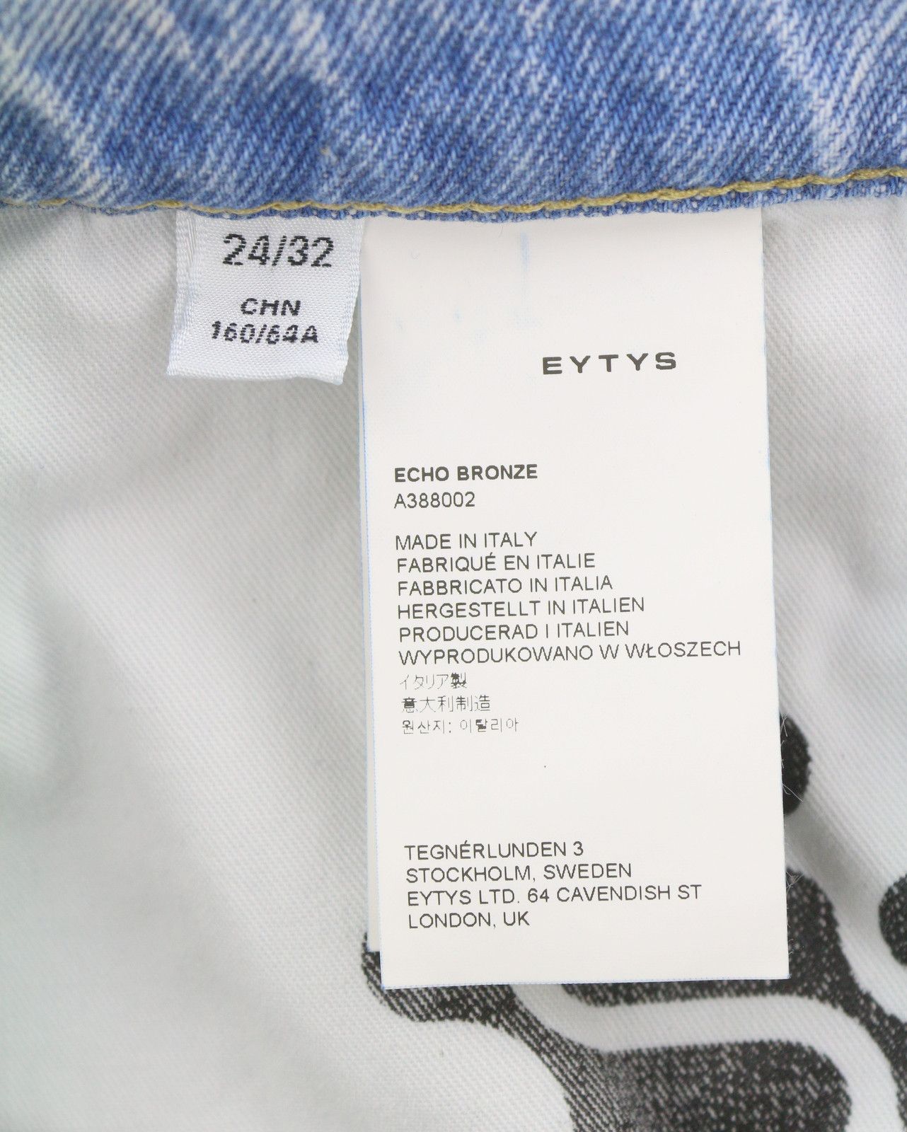 Eytys ECHO BRONZE ULTRA BAGGY W24/L32 Blue Faded RRP370 88863 Size 24" / US 00 / IT 34 - 8 Thumbnail