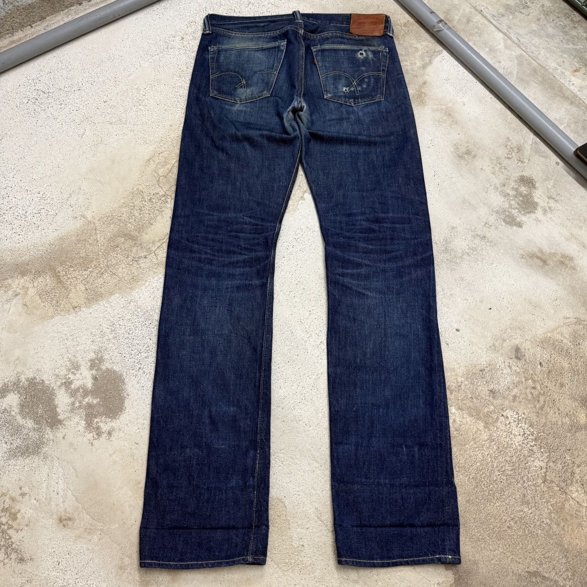 Full Count & Co. Selvedge Full Count Distress Indigo Chainstitch Denim Pants Size US 30 / EU 46 - 2 Thumbnail