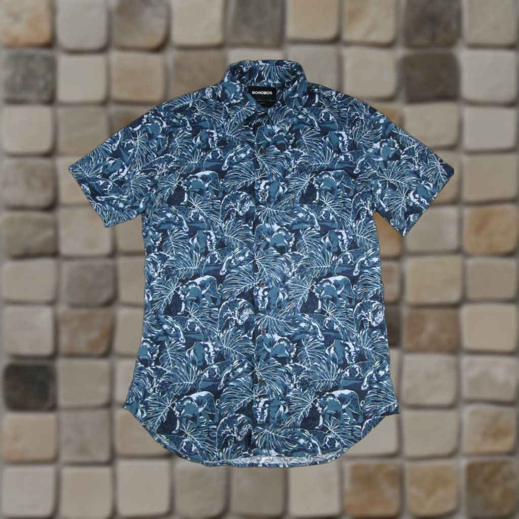 Bonobos Bonobos Shirt Mens Small Blue Plaid Cotton Button-Up Short Sleeve Slim Mens Size US S / EU 44-46 / 1 - 1 Thumbnail