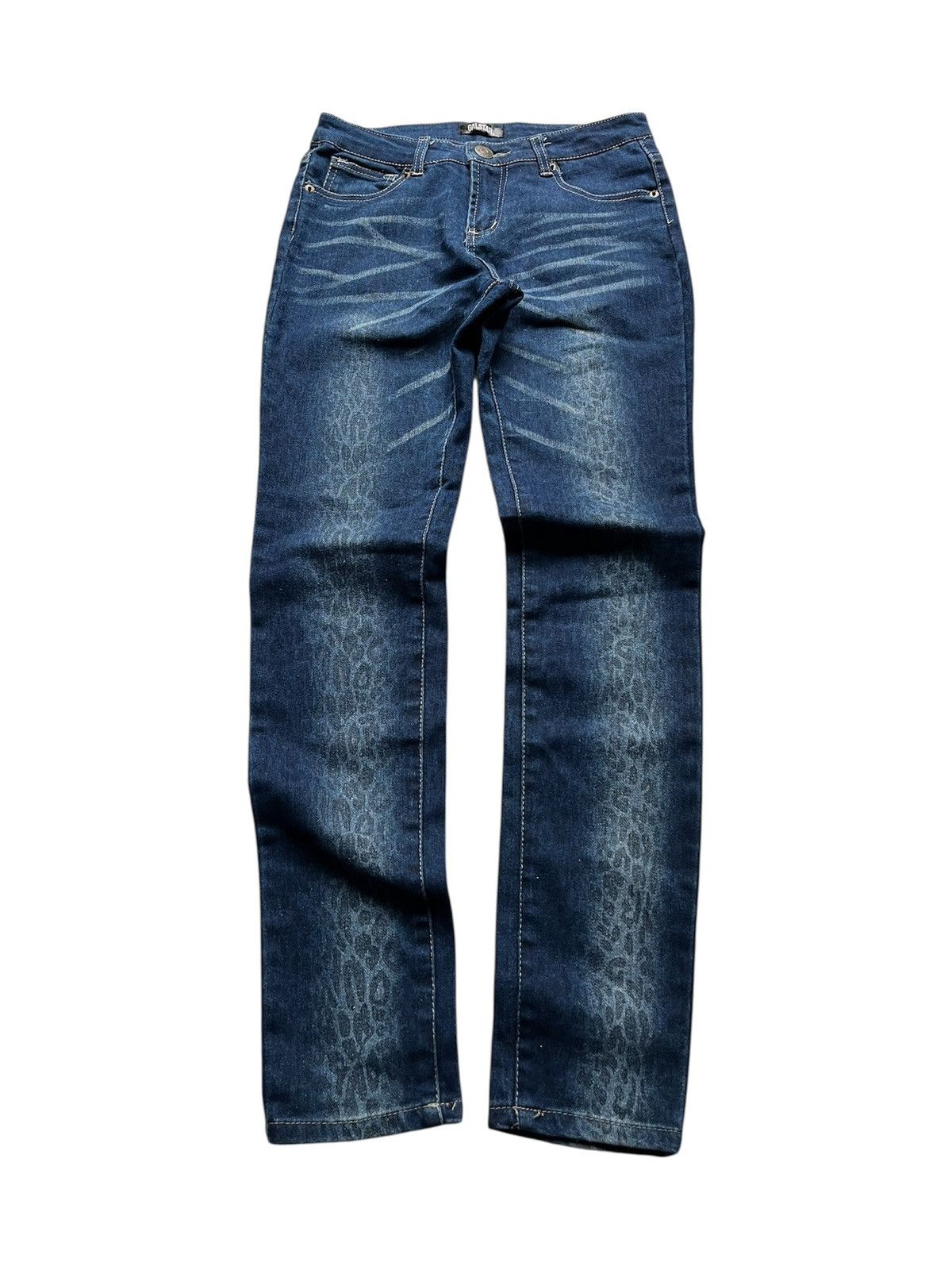 Japanese Brand 2000s galstar leopard denim jeans Size US 27 - 1 Thumbnail