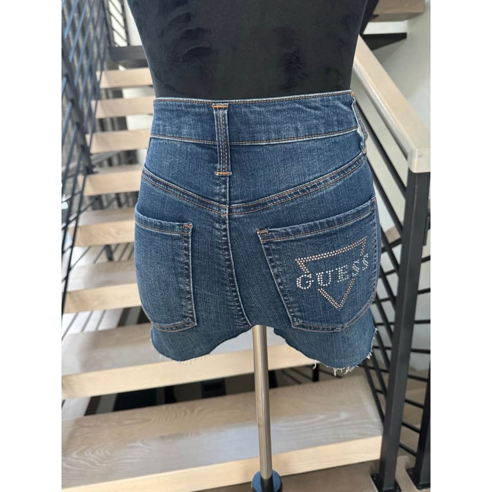 Guess New Guess denim denim shorts size 23 Size 23" - 2 Thumbnail