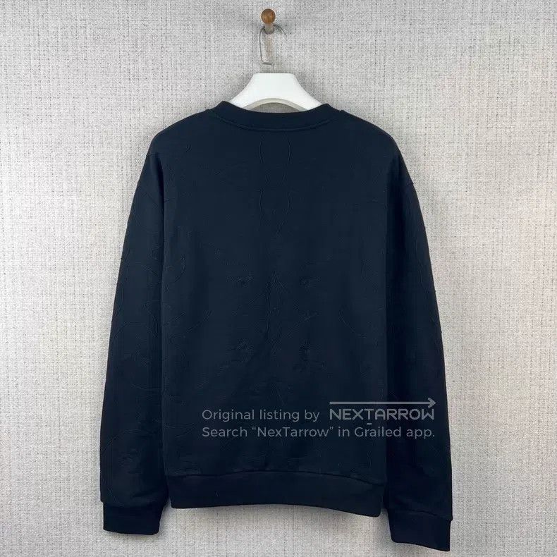 Louis Vuitton Louis Vuitton SS24 Solid Dark Embroidered logo Crewneck Sw Size US XL / EU 56 / 4 - 3 Thumbnail