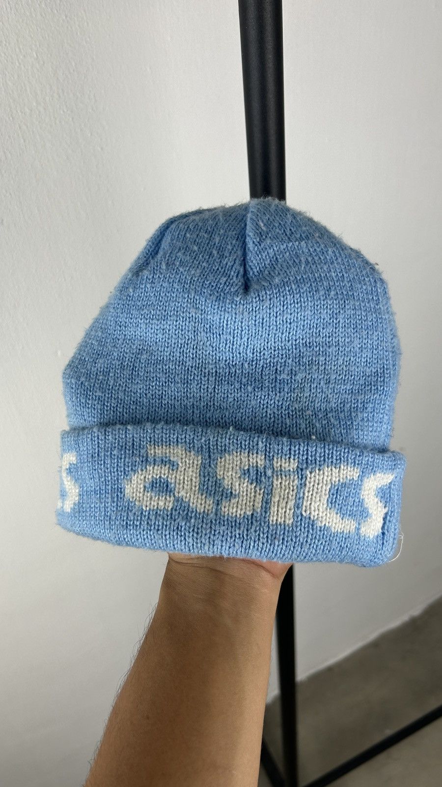 Asics × Japanese Brand × Vintage 1990s Asics - Blue Cyan Beanie Size ONE SIZE - 7 Thumbnail