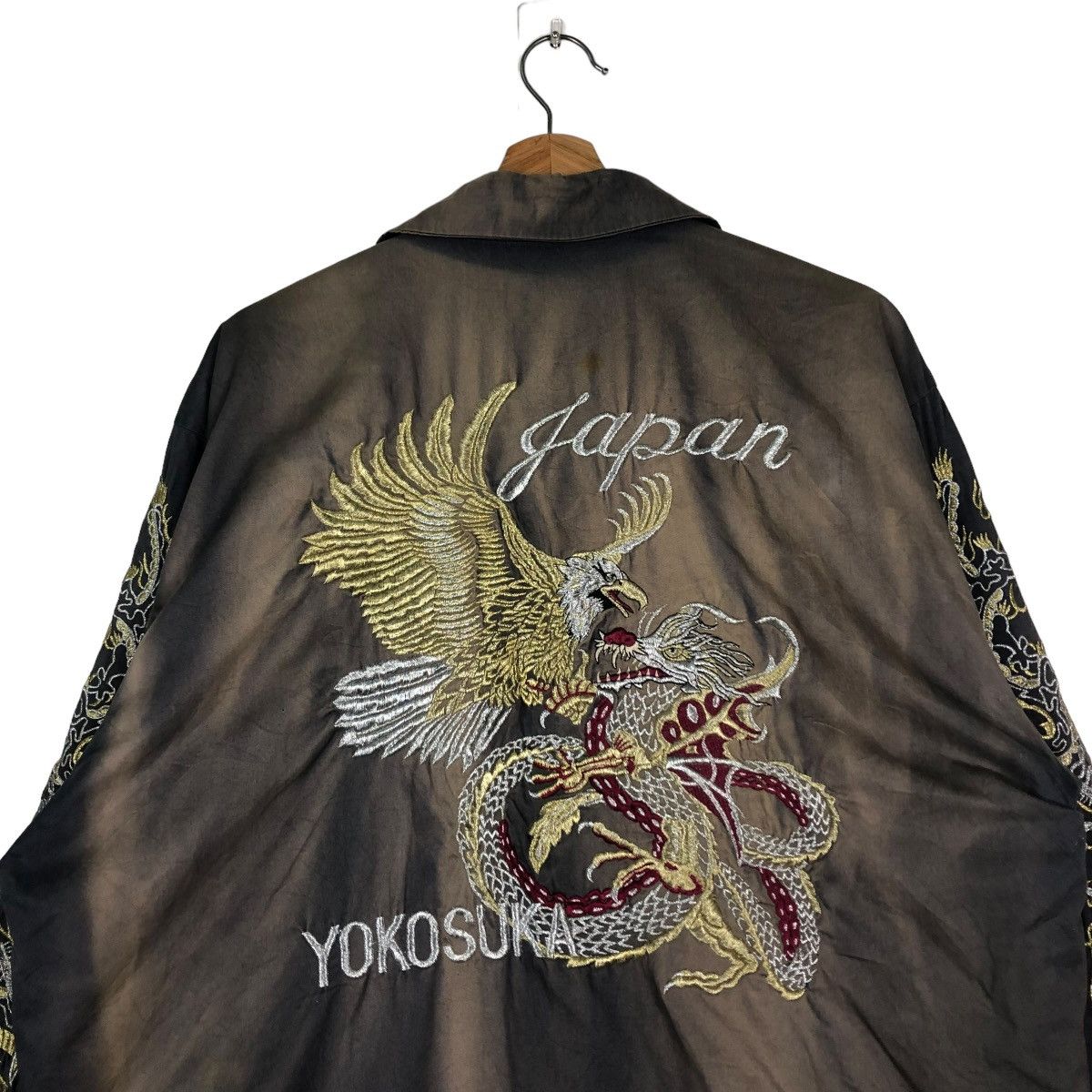 Japanese Brand 🔥VINTAGE DOUBLE BH RUSTY SUKAJAN JACKET JAPAN YOKOSUKA Size US L / EU 52-54 / 3 - 3 Thumbnail