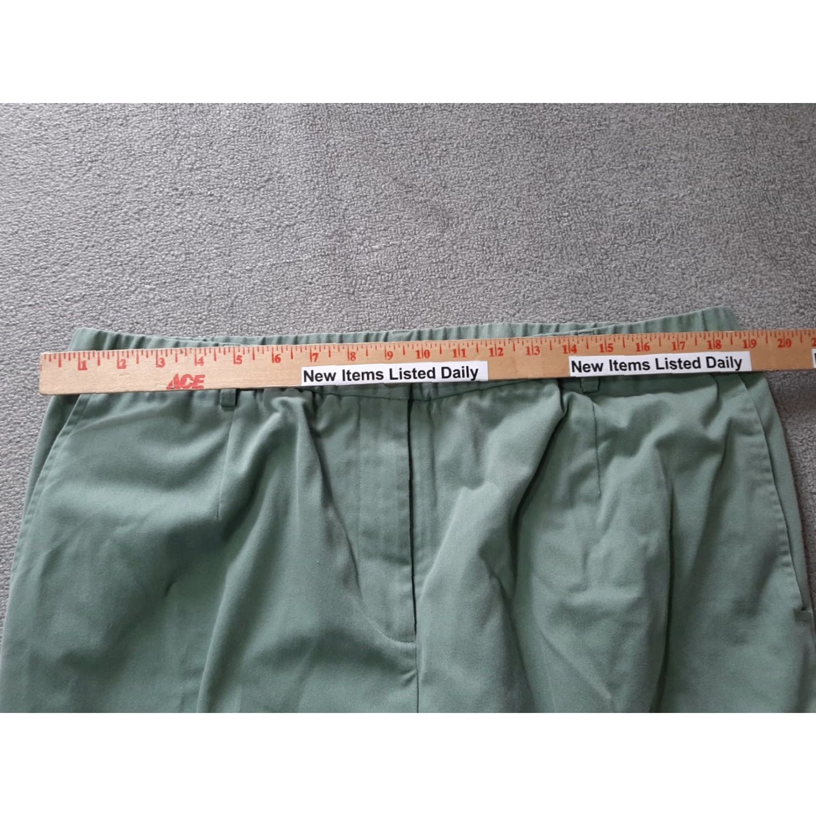 Vintage Appleseeds Pants Women's 20W Green Stretch Waist Ankle Pants Womens 20W Green Stretch Waist Size 42" / US 20 - 3 Thumbnail