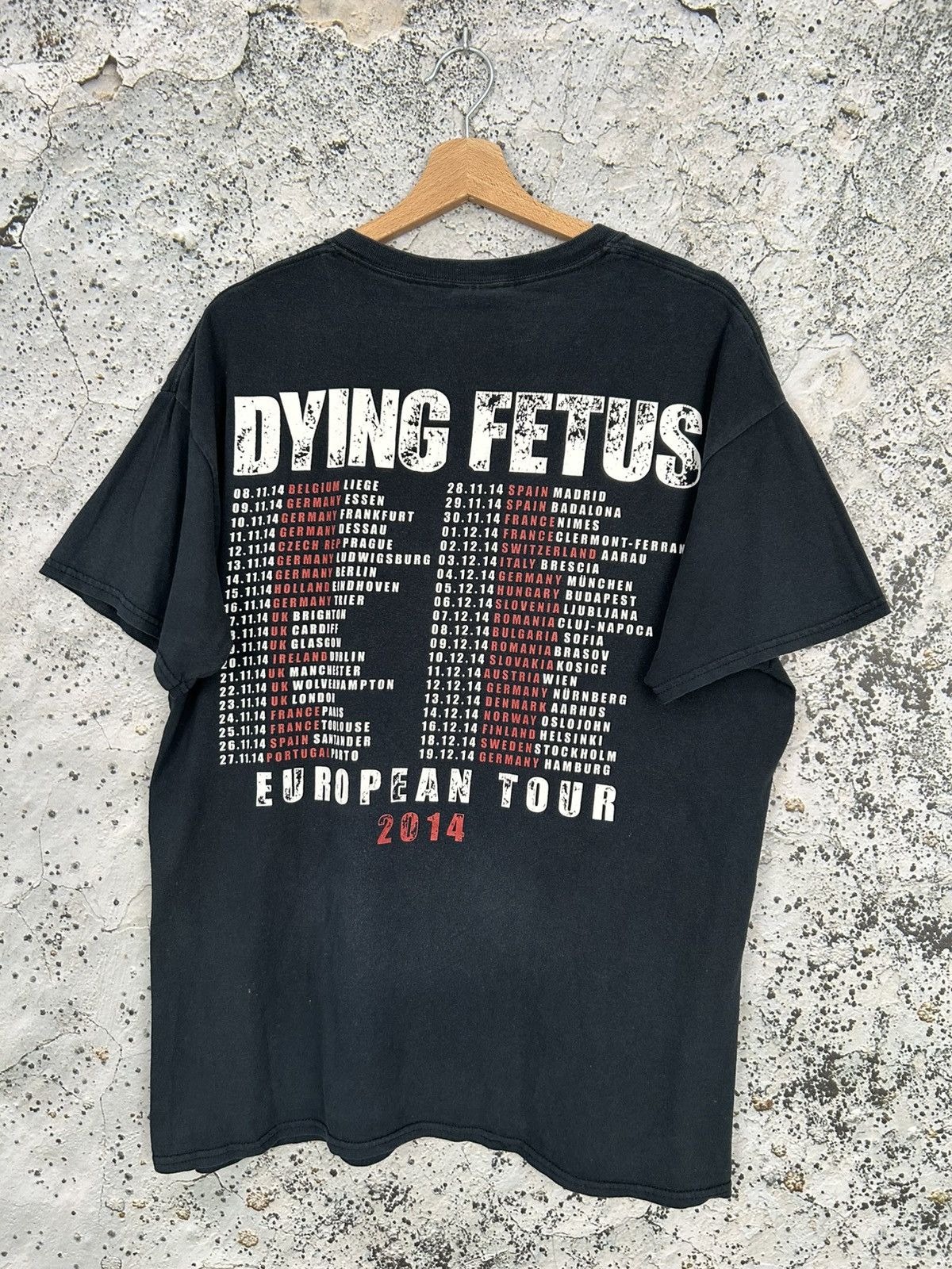 Band Tees Dying Fetus European Tour 2014 Rock Band Tee Metal Punk Size US L / EU 52-54 / 3 - 4 Thumbnail