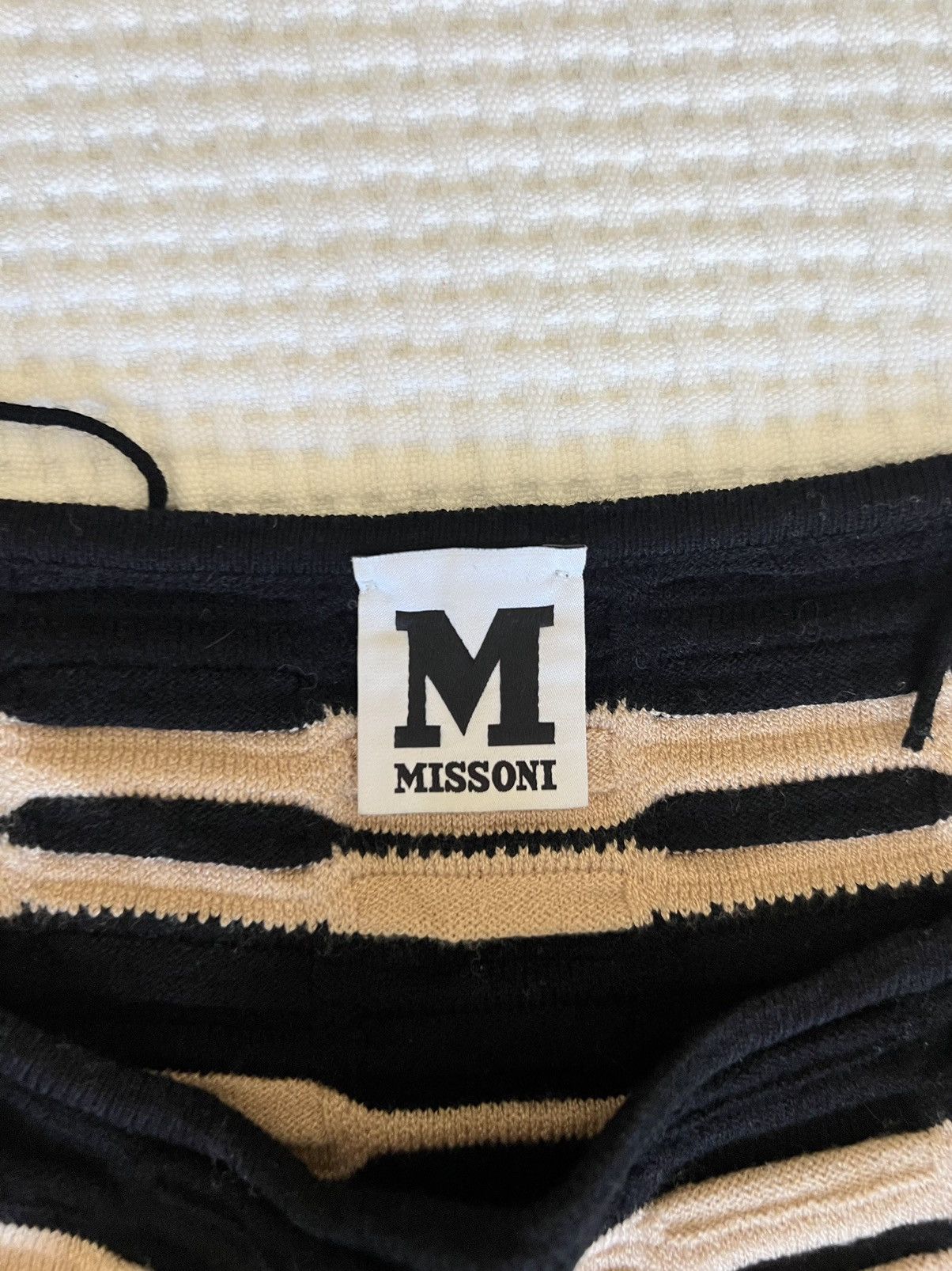 Missoni M Missoni Black and Tan Knit Mini Skirt Size 32" / US 10 / IT 46 - 4 Thumbnail