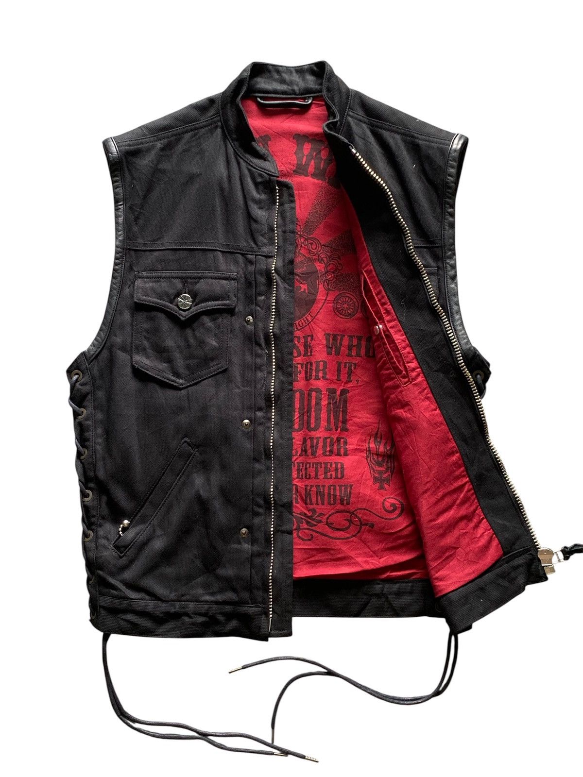 Vtg Skull Flight Vest Ride