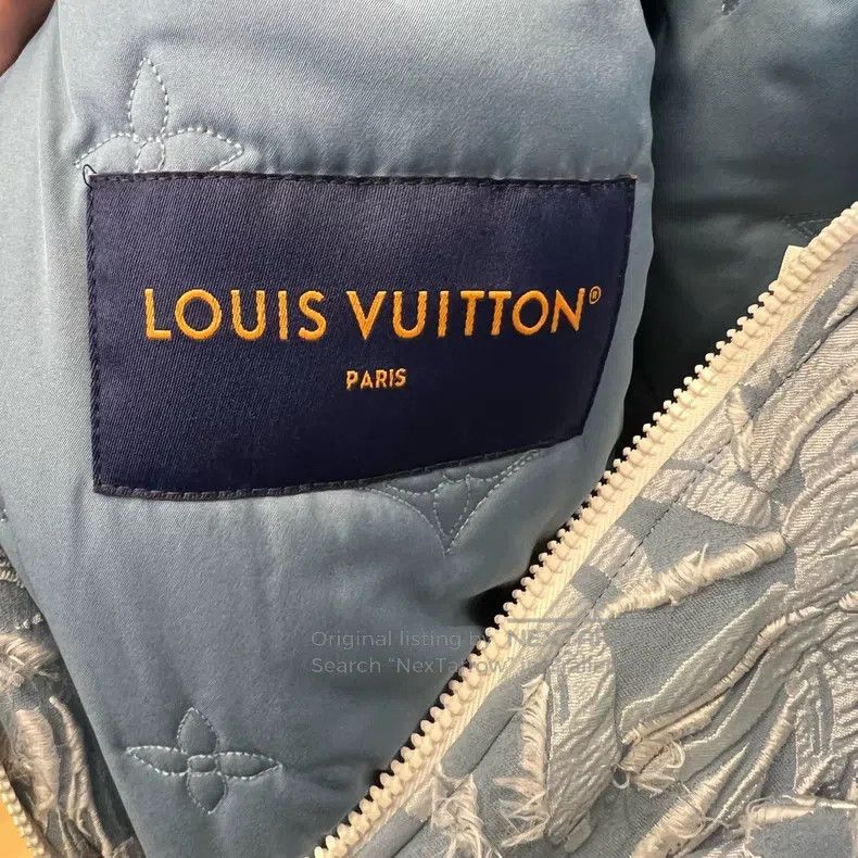 Louis Vuitton Louis Vuitton Blue Floral Hooded Jacket Size US M / EU 48-50 / 2 - 8 Thumbnail