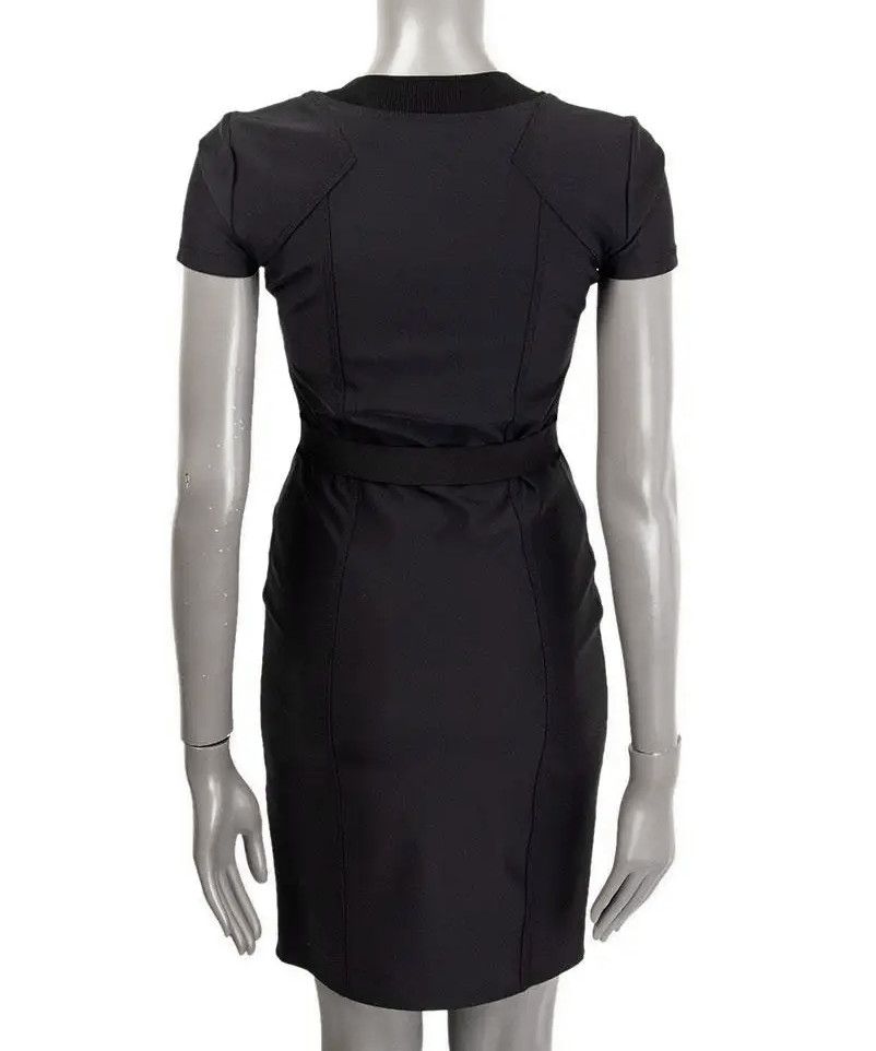 Gucci GUCCI Dress Neoprene Belt Logo Zip Womens 2009 Black S Size S / US 4 / IT 40 - 7 Thumbnail
