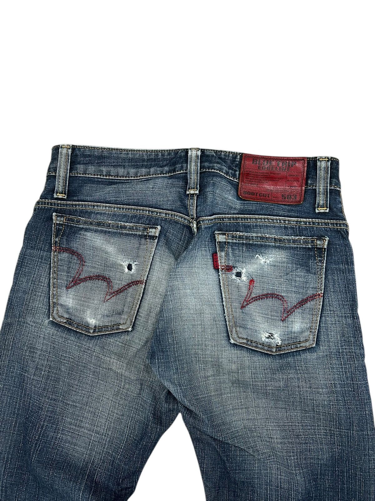20471120 × Edwin × Japanese Brand Edwin 503 Bootcut Blue Trip Edgeline Washed Denim Size US 30 / EU 46 - 16 Thumbnail