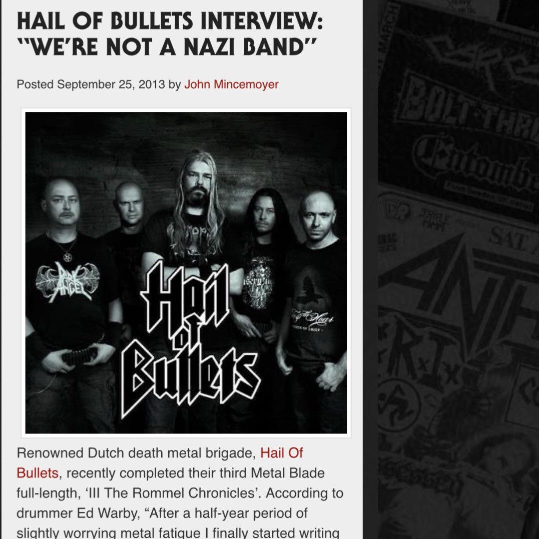 Band Tees Hail of Bullets 2011 Full Scale War Tour 2XL Faded T-Shirt Size US XXL / EU 58 / 5 - 2 Thumbnail