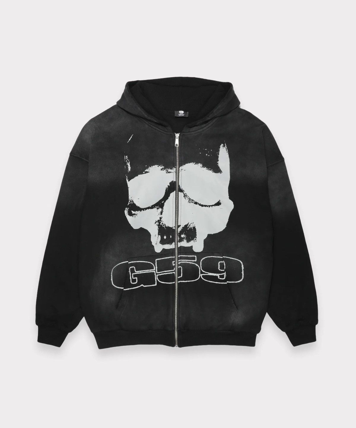 G59 Records 59 thrashed thermal lined zip up (Washed Black) Size US XL / EU 56 / 4 - 1 Thumbnail
