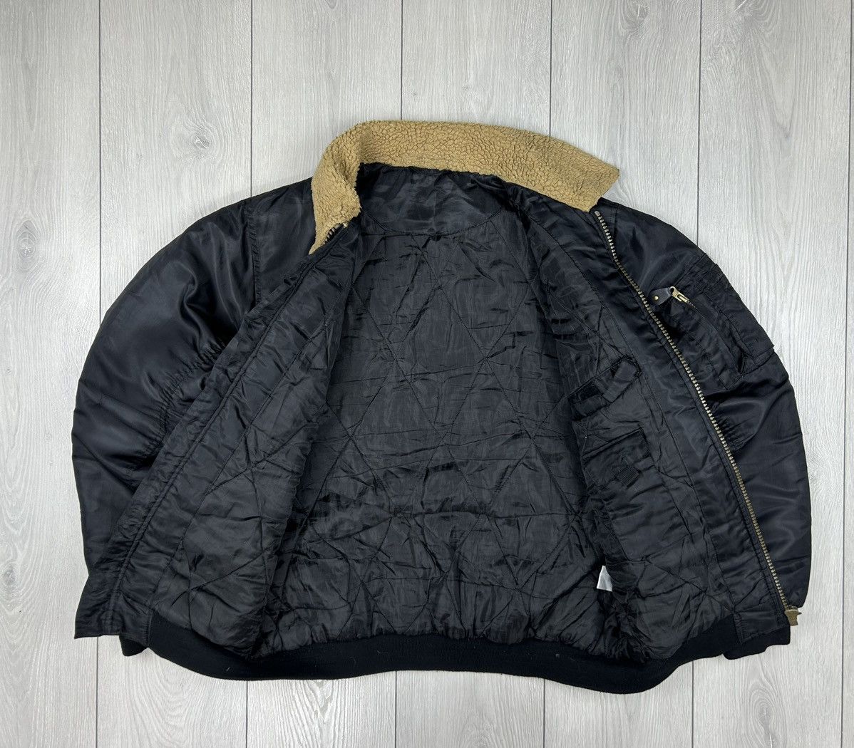 Vintage Bomber Aviator Vintage Black Jacket Size M Size US M / EU 48-50 / 2 - 4 Thumbnail