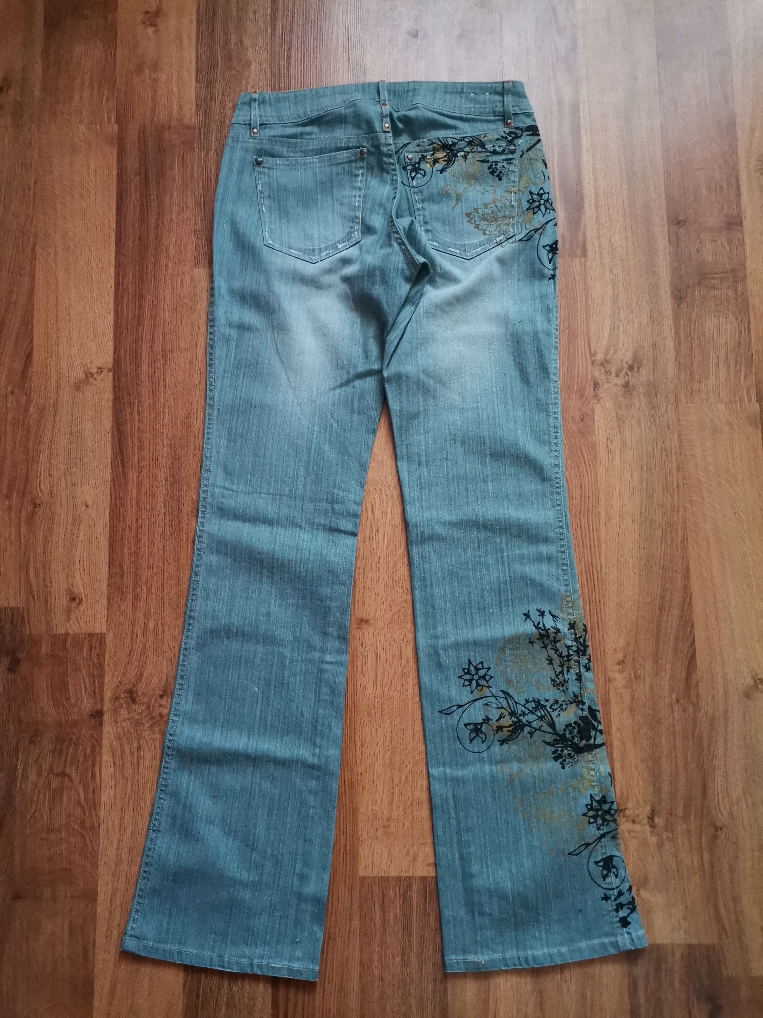 Ecko Unltd. × Vintage Vintage Ecko Red Women's Floral Flared Jeans Size 26" / US 2 / IT 38 - 4 Thumbnail