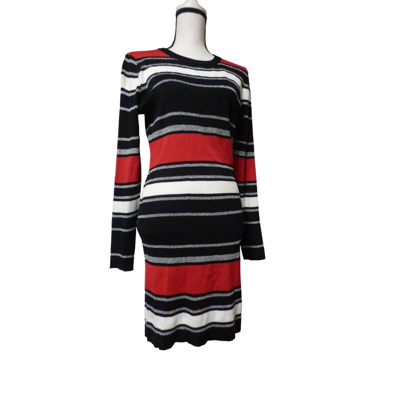 Other Planet Gold Juniors' Plus Size Ribbed Metallic Striped Dres Size ONE SIZE - 3 Thumbnail