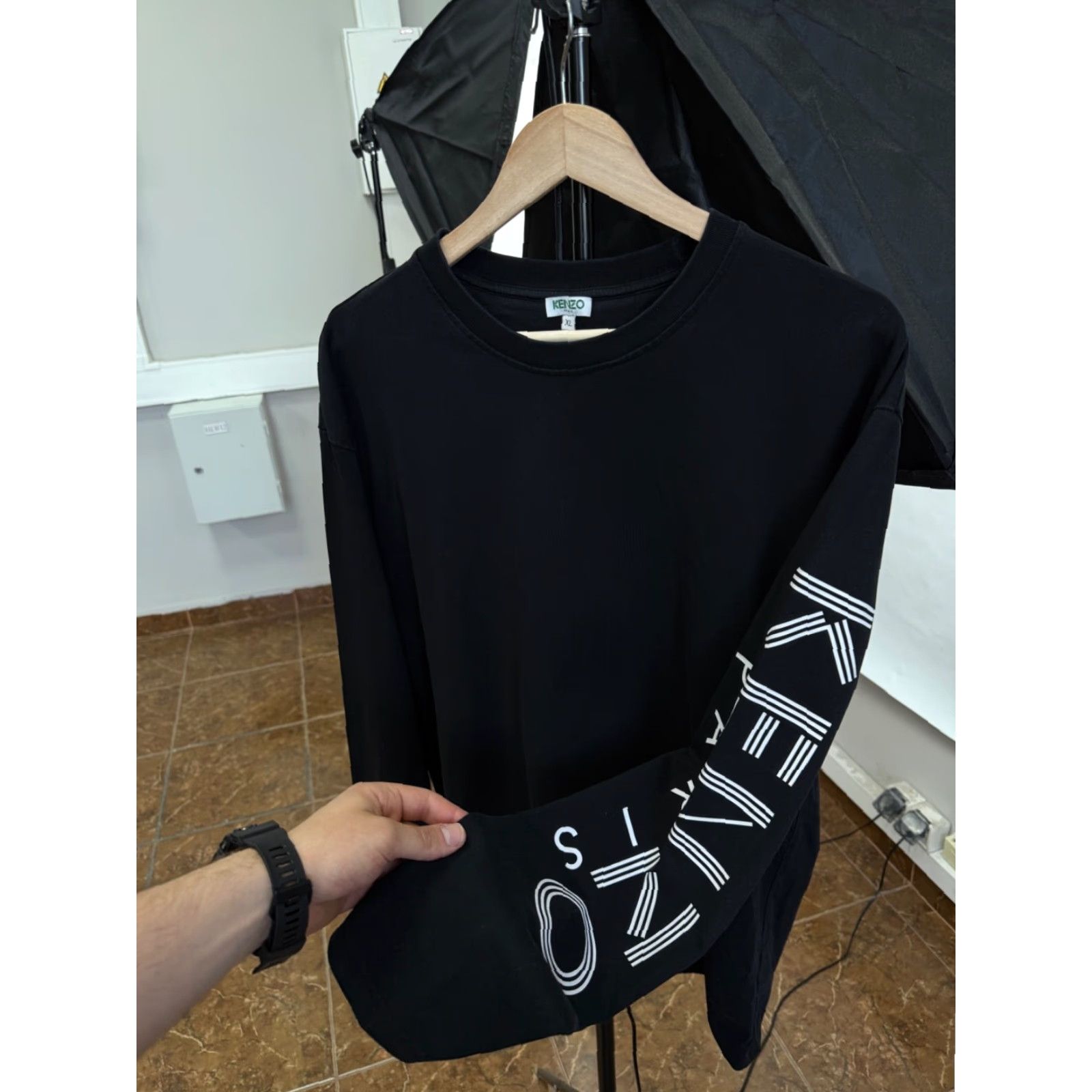 Kenzo KENZO Paris France Long Sleeve Retro Hype T-Shirt XL Black Size US XL / EU 56 / 4 - 2 Thumbnail