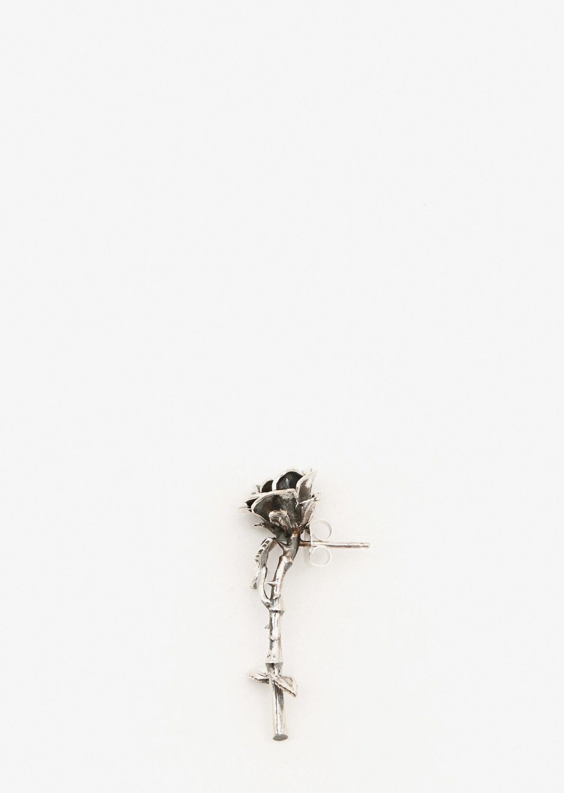 Enfants Riches Deprimes Last Item Enfants Riches Deprimes Silver Rose Single Earring Size ONE SIZE - 8 Thumbnail