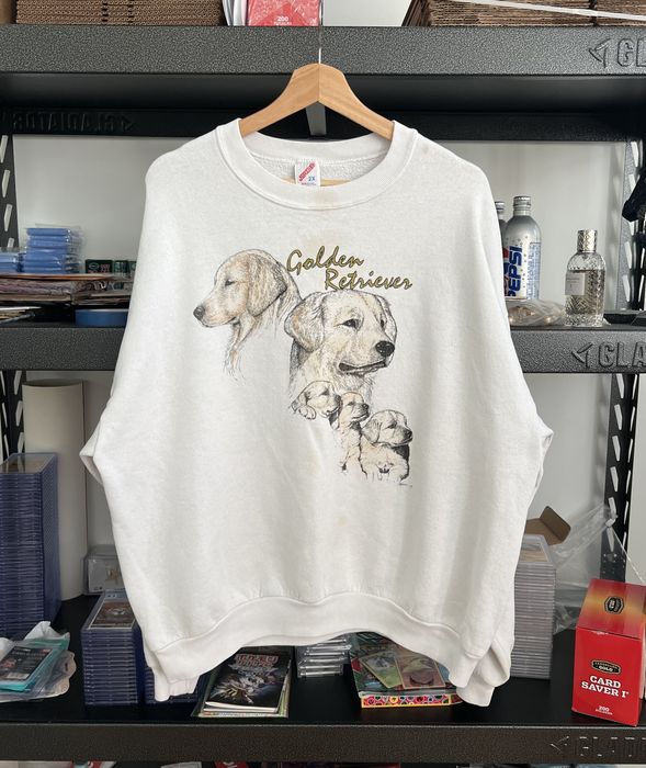 Golden retriever sweatshirt vintage hot sale
