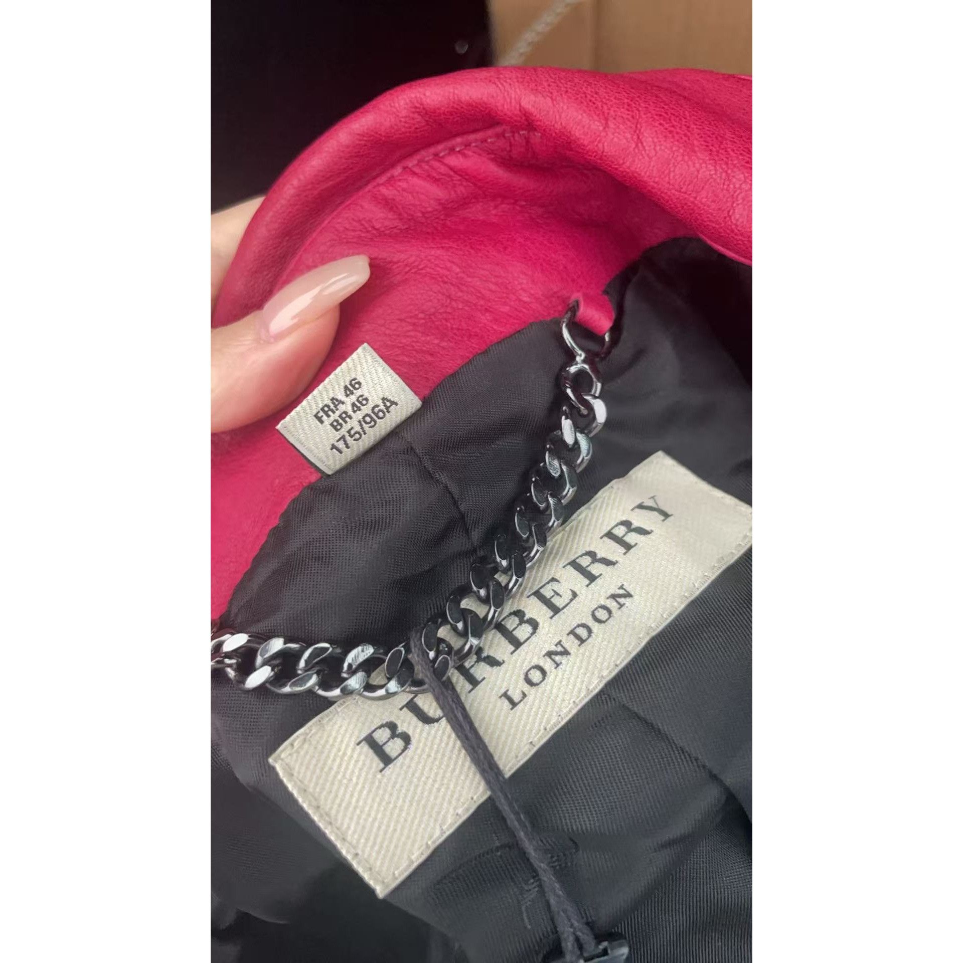 Burberry Burberry London Womens Cropped Pink Leather Double-Breasted Size M / US 6-8 / IT 42-44 - 13 Thumbnail