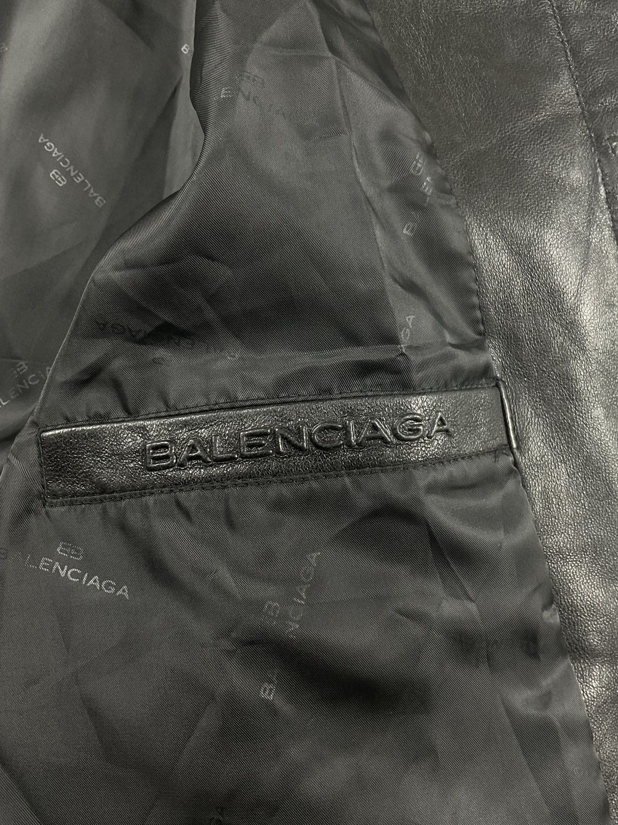 Balenciaga Vintage Balenciaga Leather Jacket Size US XL / EU 56 / 4 - 9 Thumbnail
