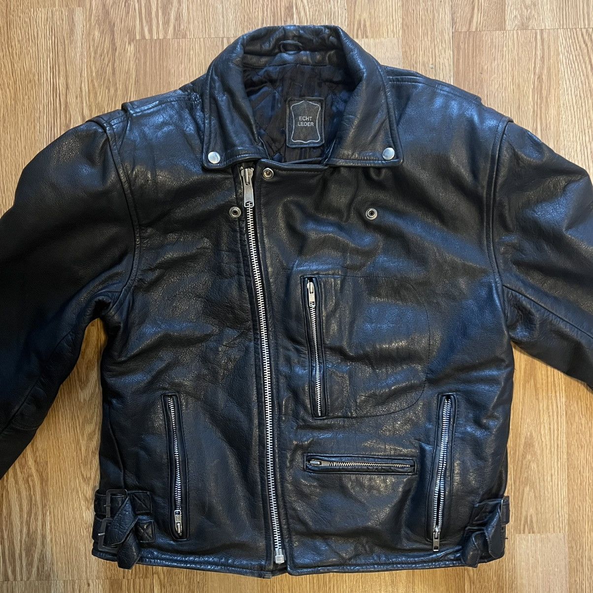 Leather × Vintage Vintage Real leather biker jacket Size US M / EU 48-50 / 2 - 4 Thumbnail