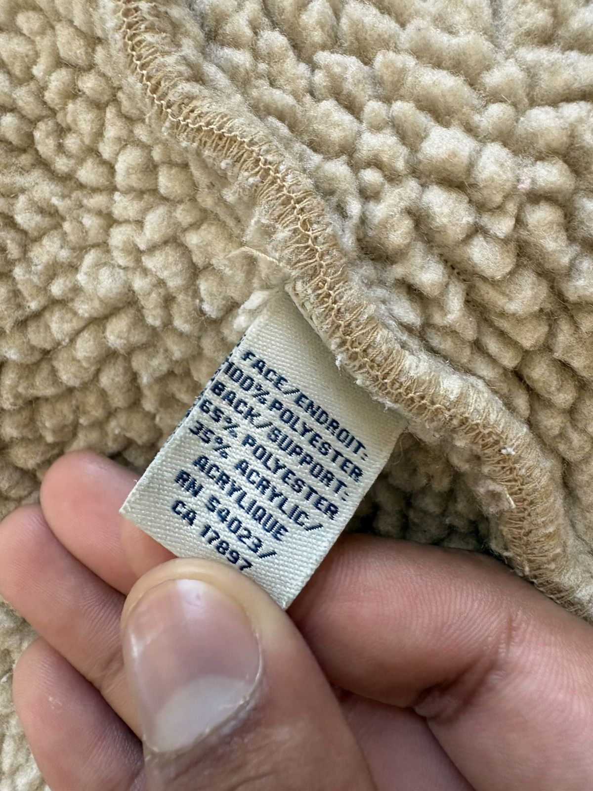 Old Navy Old Navy Vintage Y2K Faux Sherpa Tan Shearling Jacket M Size M / US 6-8 / IT 42-44 - 11 Thumbnail